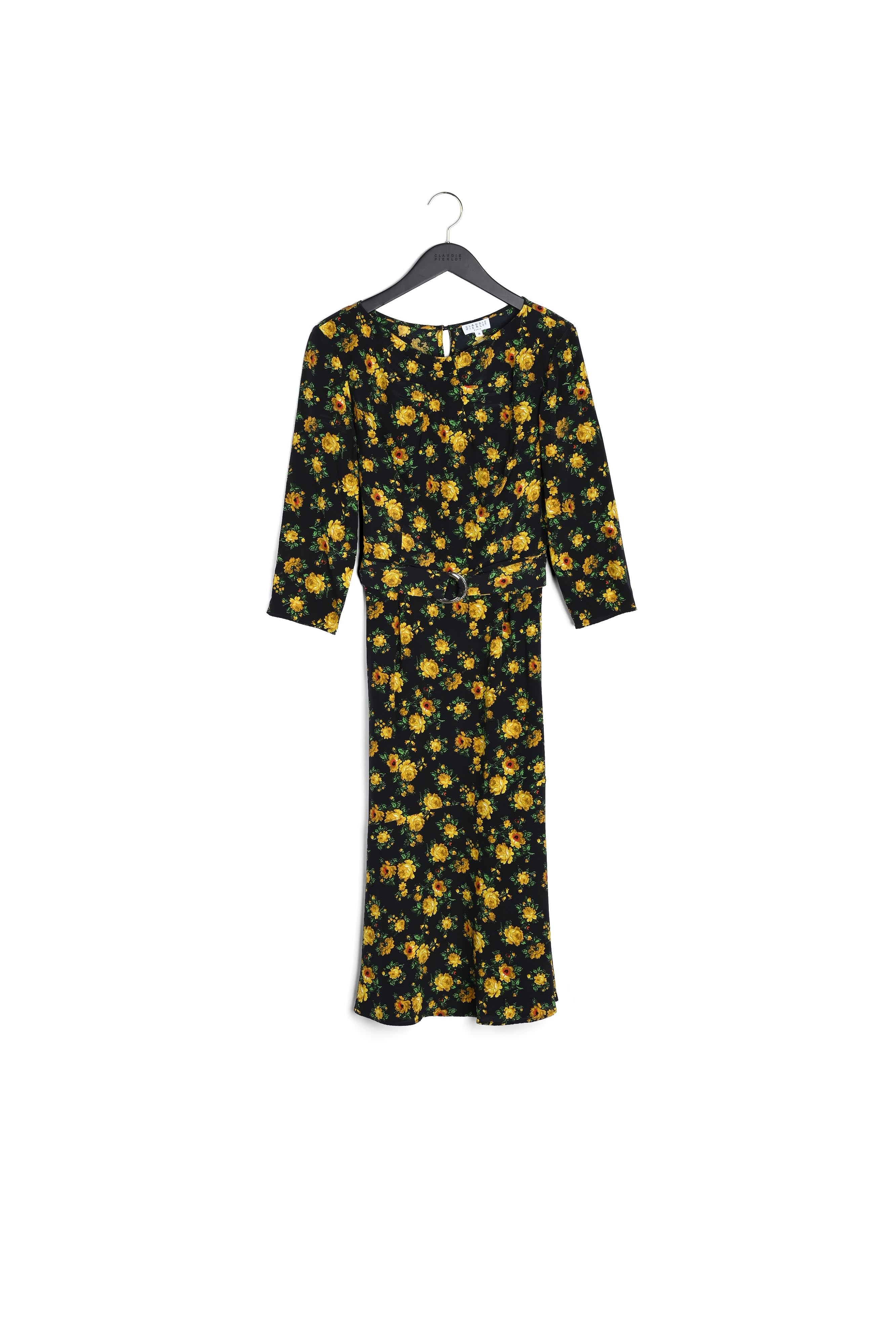 Robe longue soie imprimé fleuri Faume - seconde main