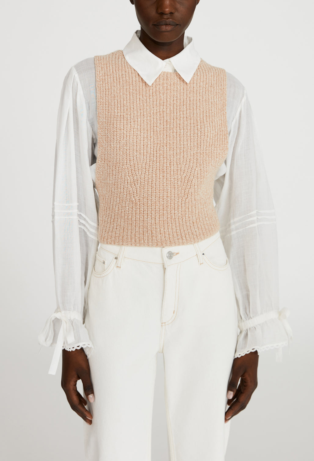 Pull sans manche croisé dans le dos Faume - seconde main