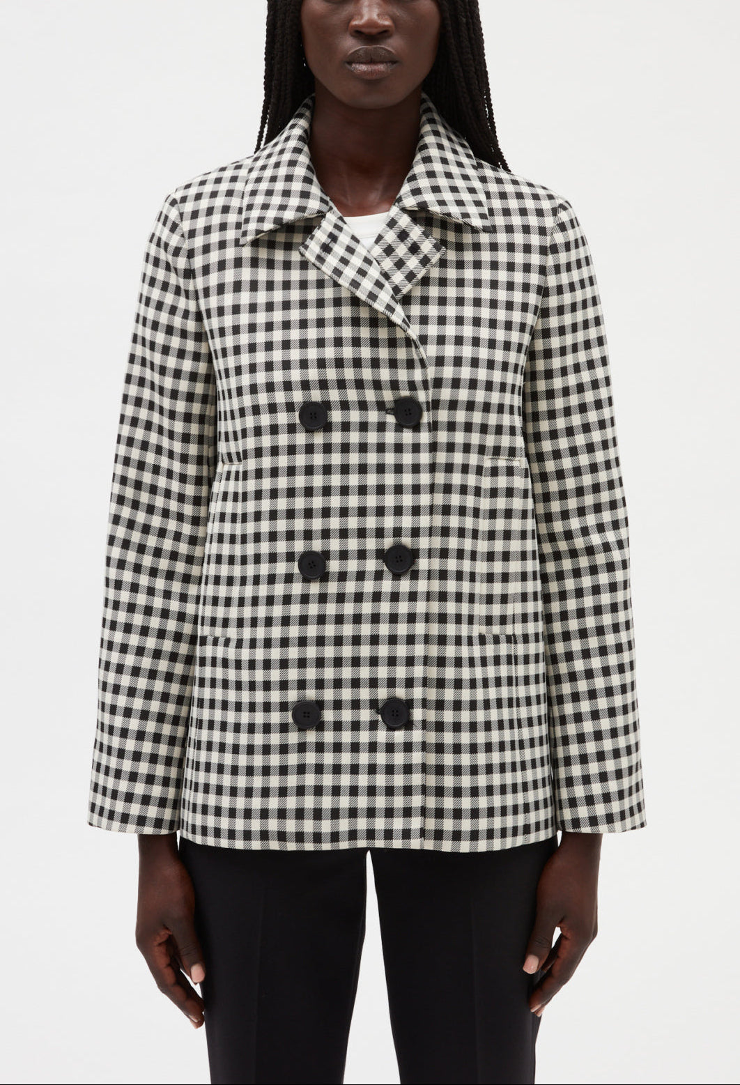 Manteau carreaux bicolore Faume - seconde main