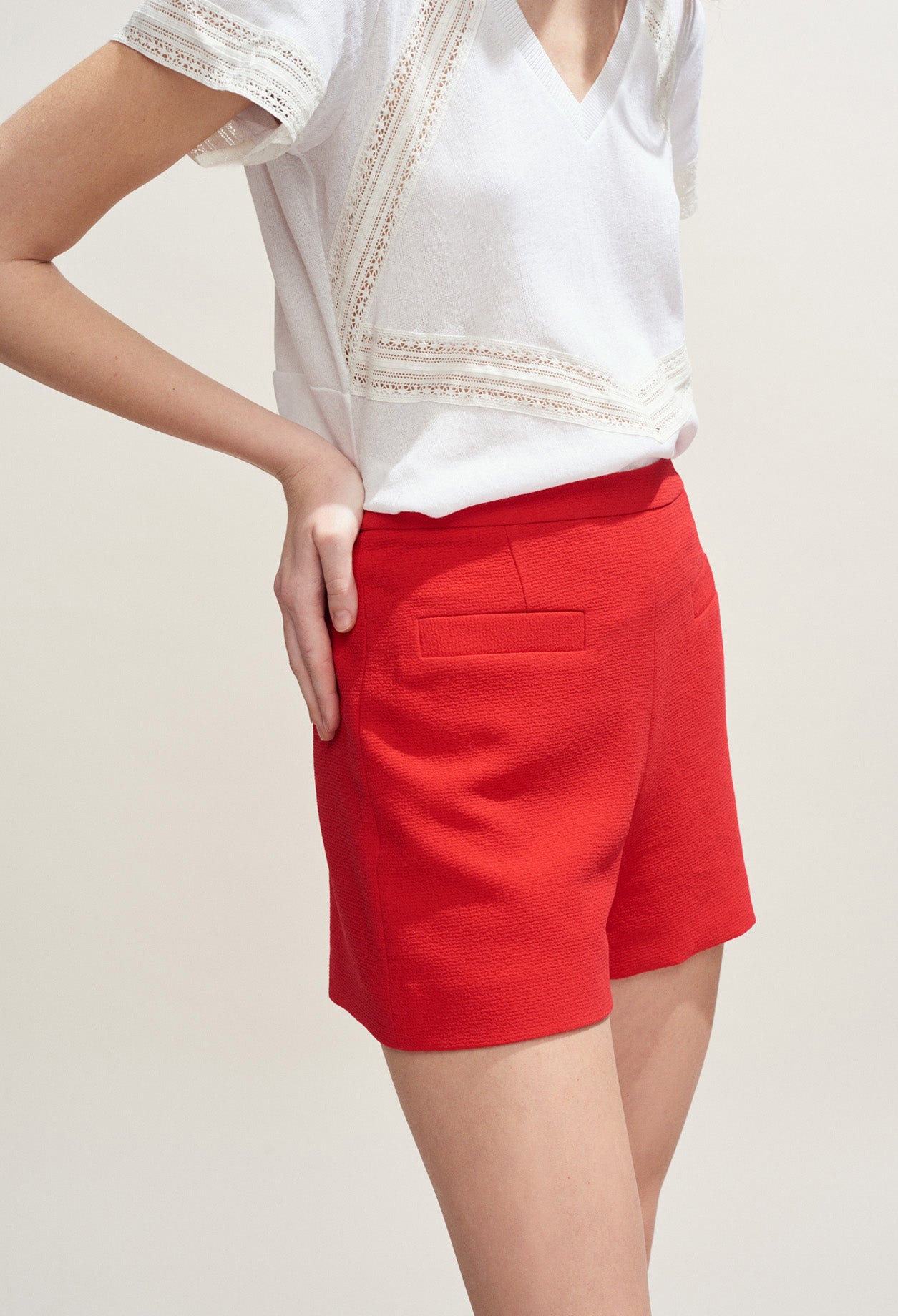 Short fluide poche passepoilées Faume - seconde main