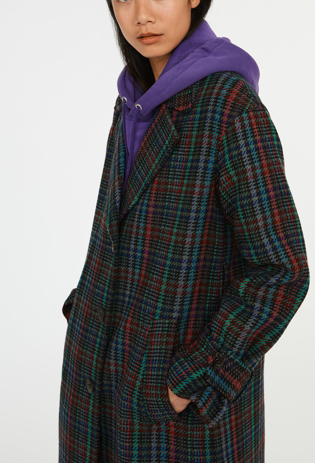 Manteau peignoir à motif tartan Faume - seconde main