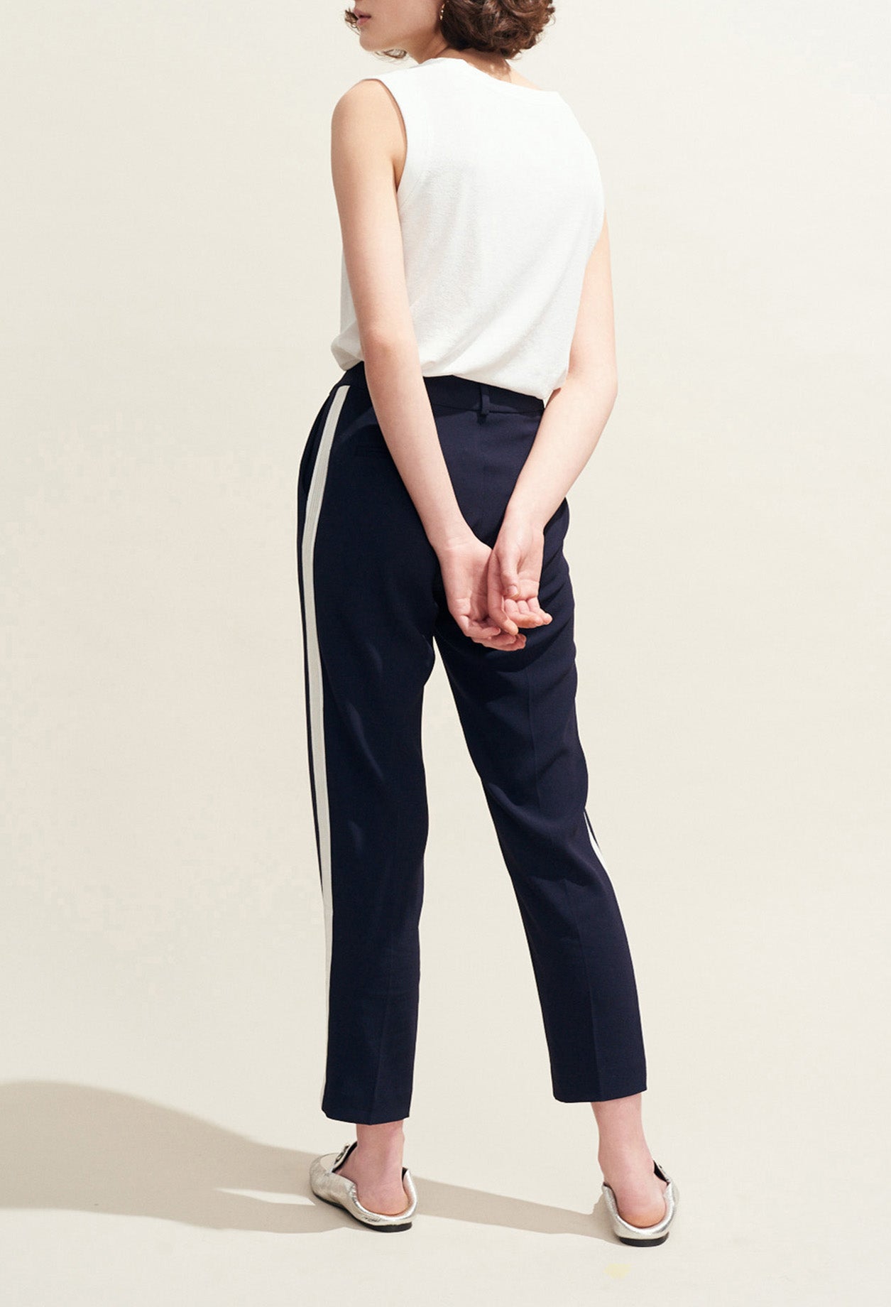 Pantalon bandes sporty latérales Faume - seconde main