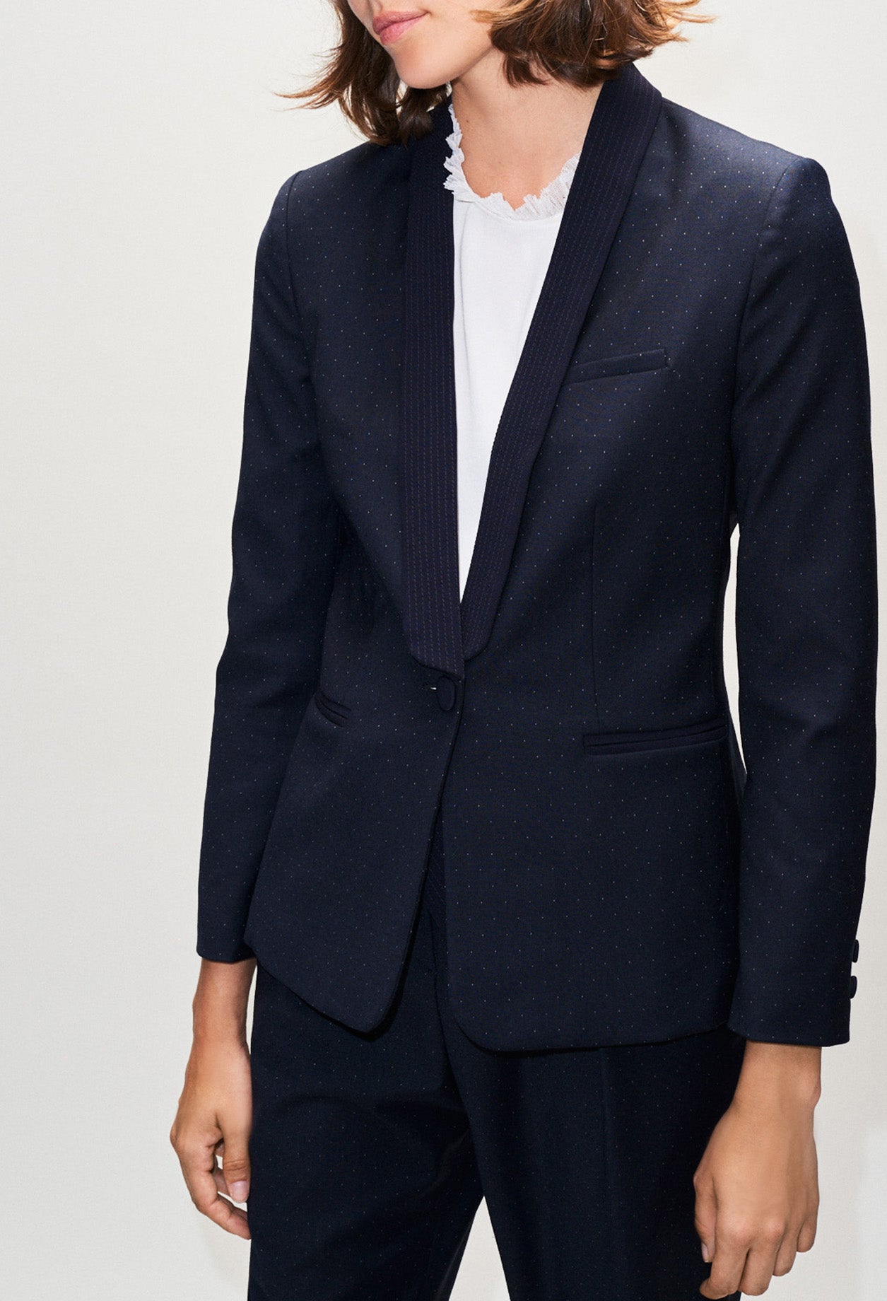 Veste tailleur à pois Faume - seconde main