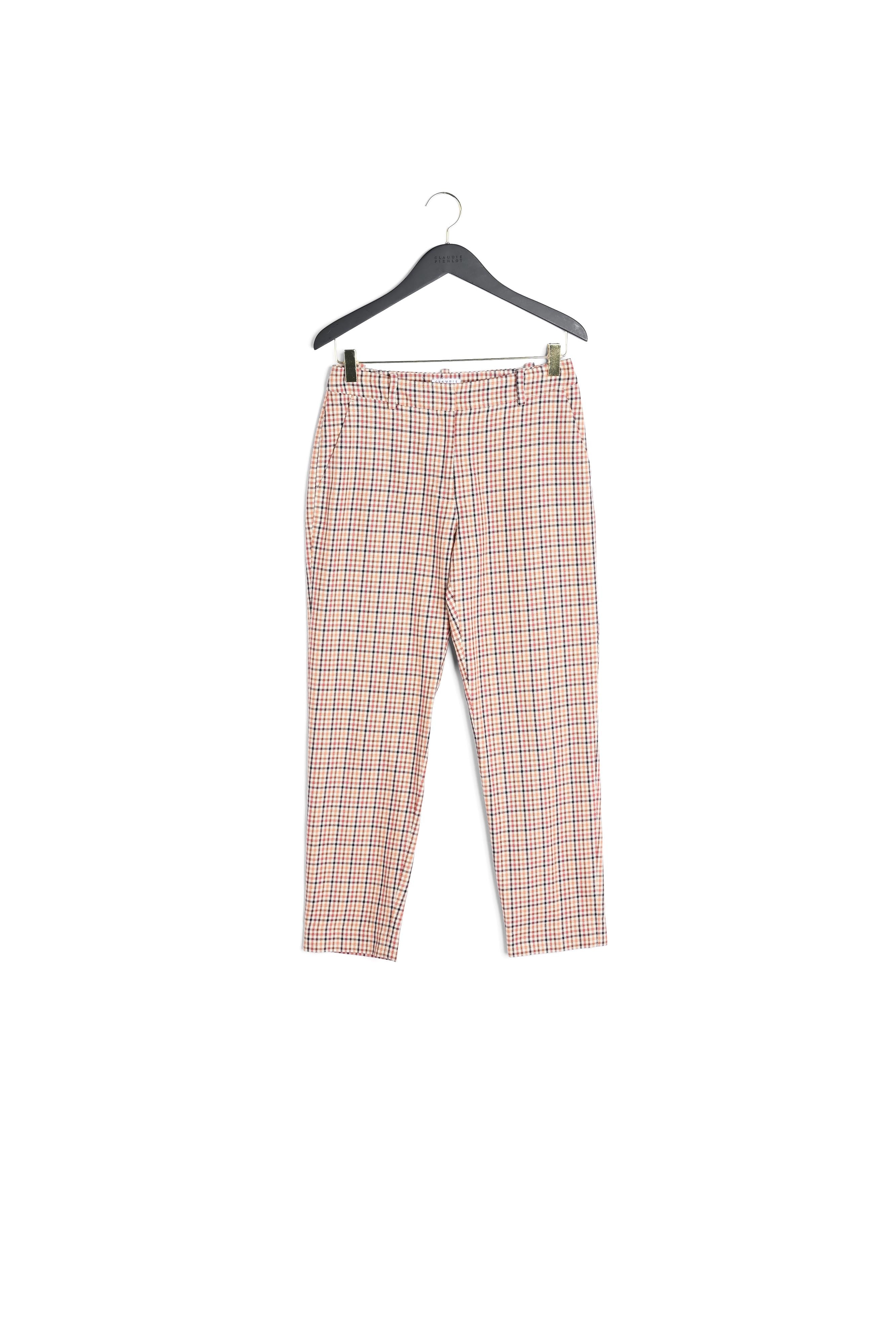 Pantalon droit à carreaux Faume - seconde main