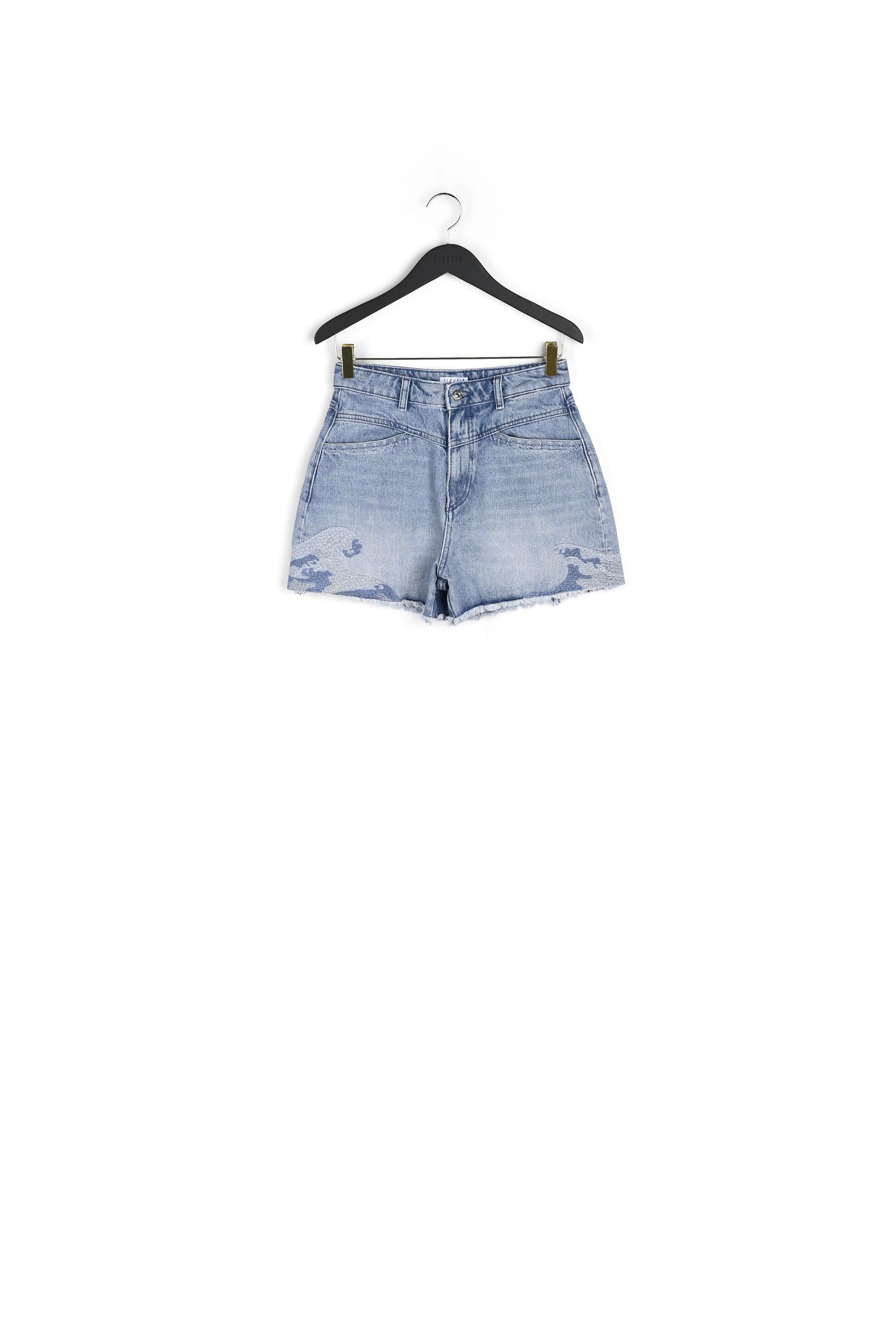 Short court en denim délavé Faume - seconde main