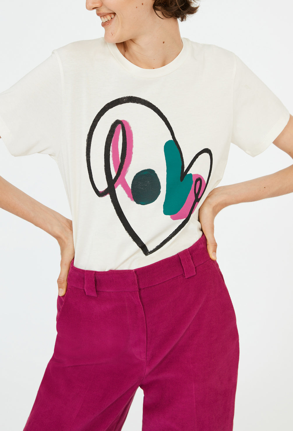 T-shirt manches courtes coeur Faume - seconde main