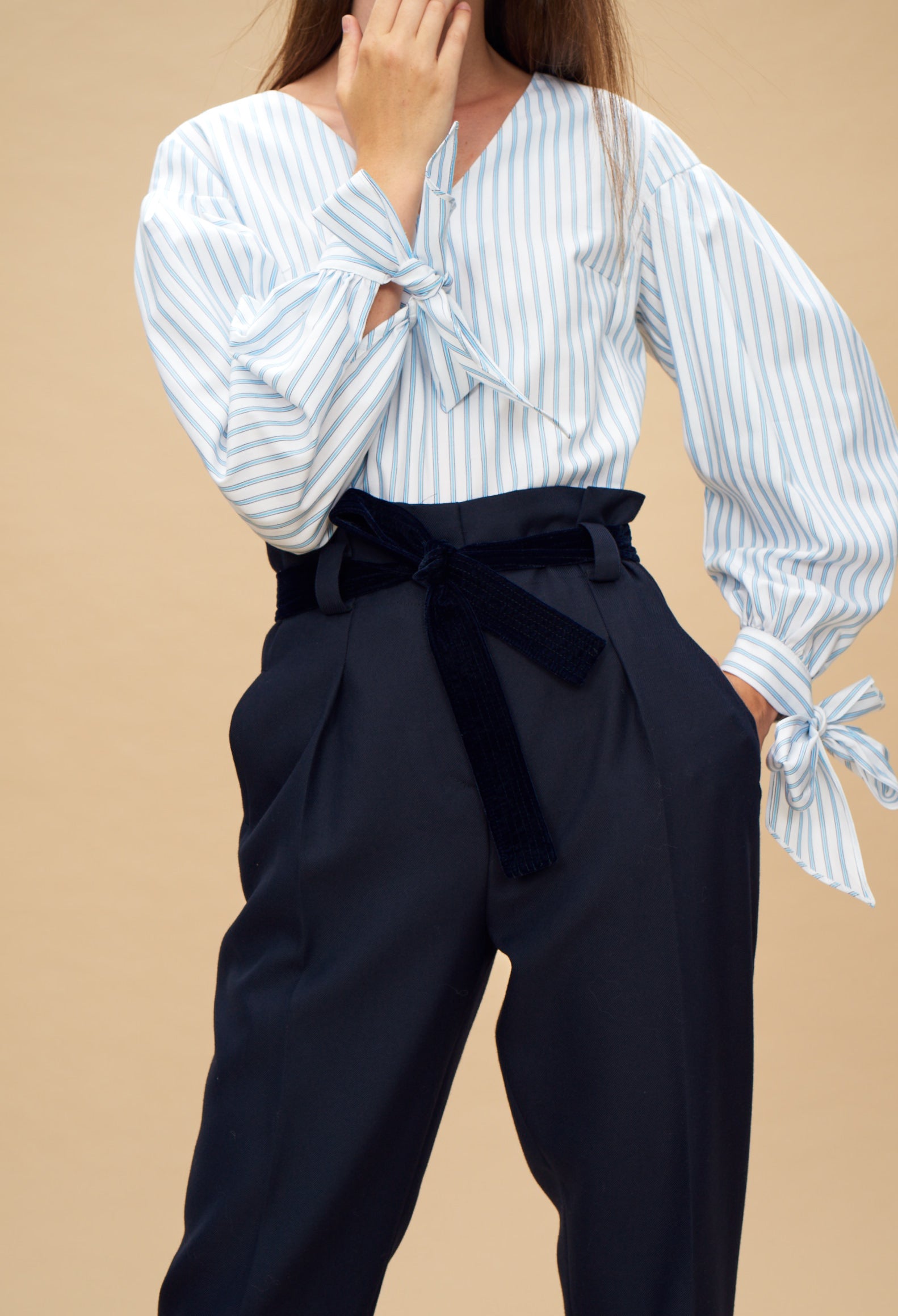 Top rayé manche oversize Faume - seconde main