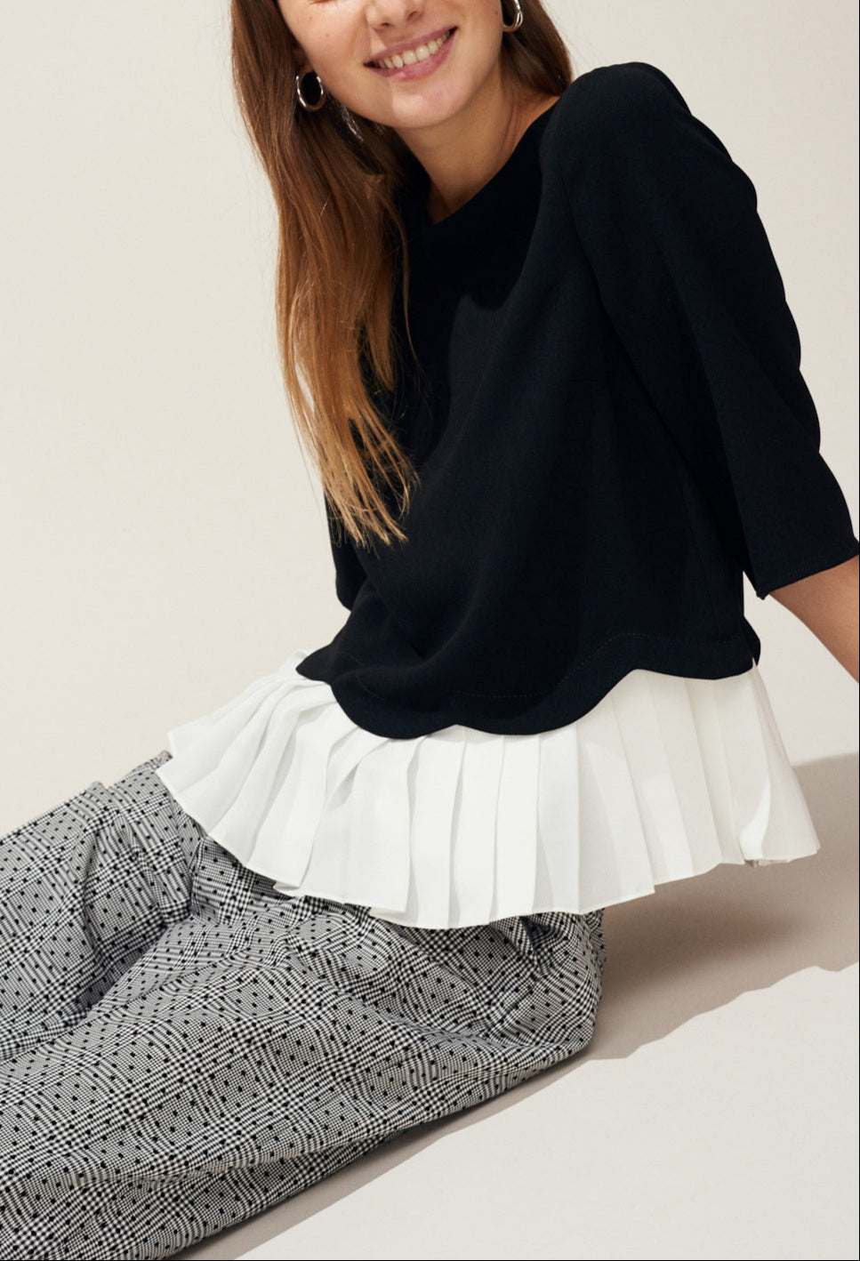 Top plissé détail d coquills Faume - seconde main