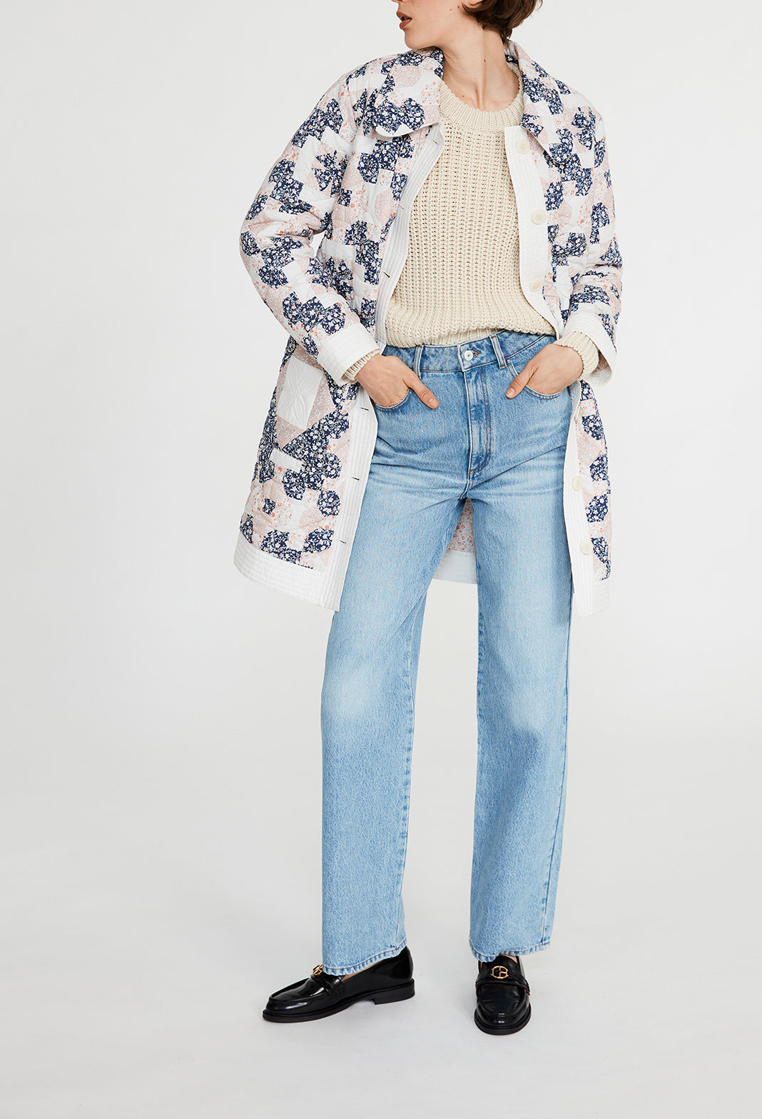 Manteau matelassé à motifs patchwork Faume - seconde main