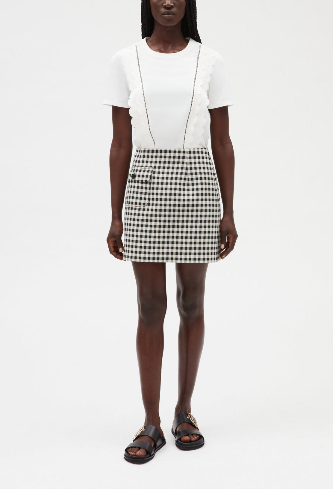 Jupe courte vichy Faume - seconde main