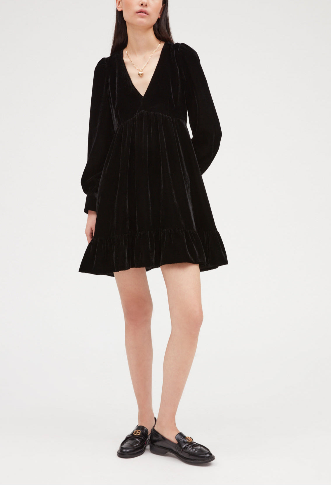 Robe courte velours noir Faume - seconde main