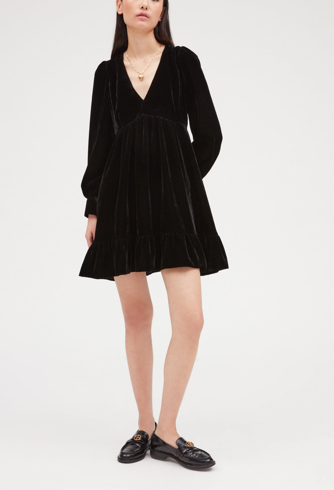 Robe courte velours noir Faume - seconde main