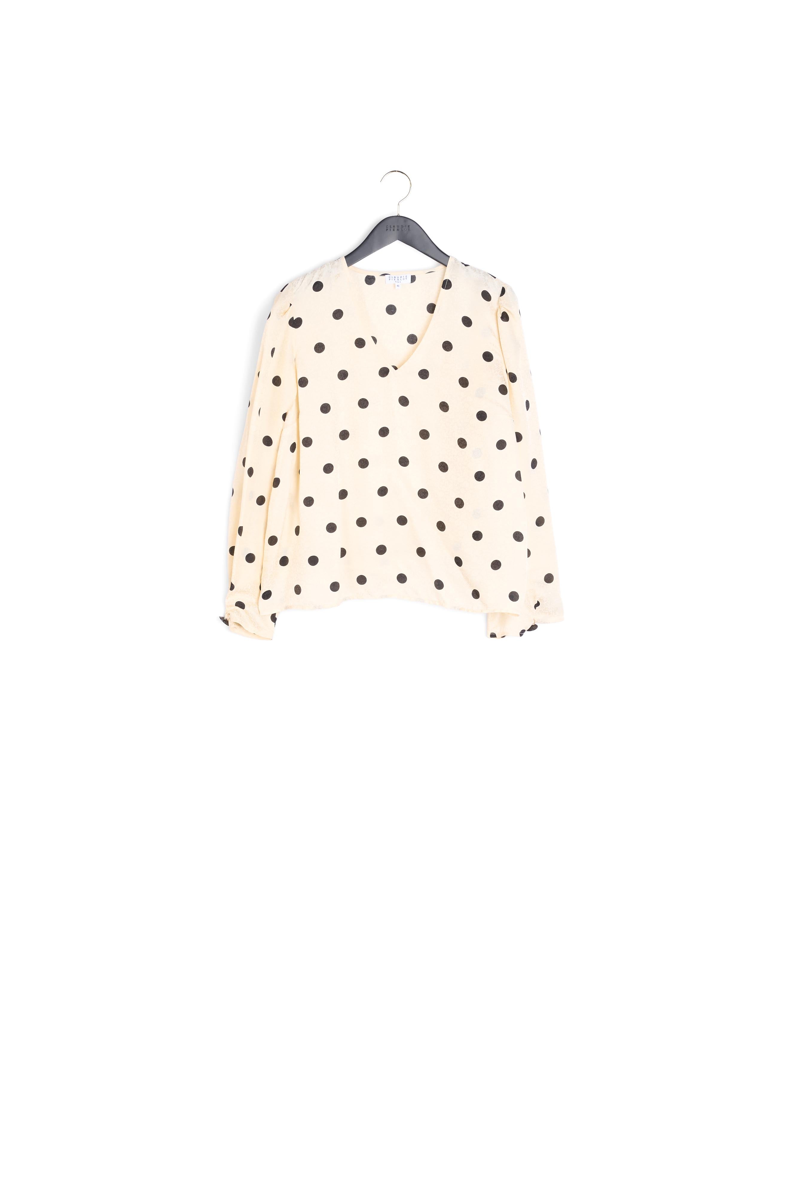 Top col V imprimé pois Faume - seconde main