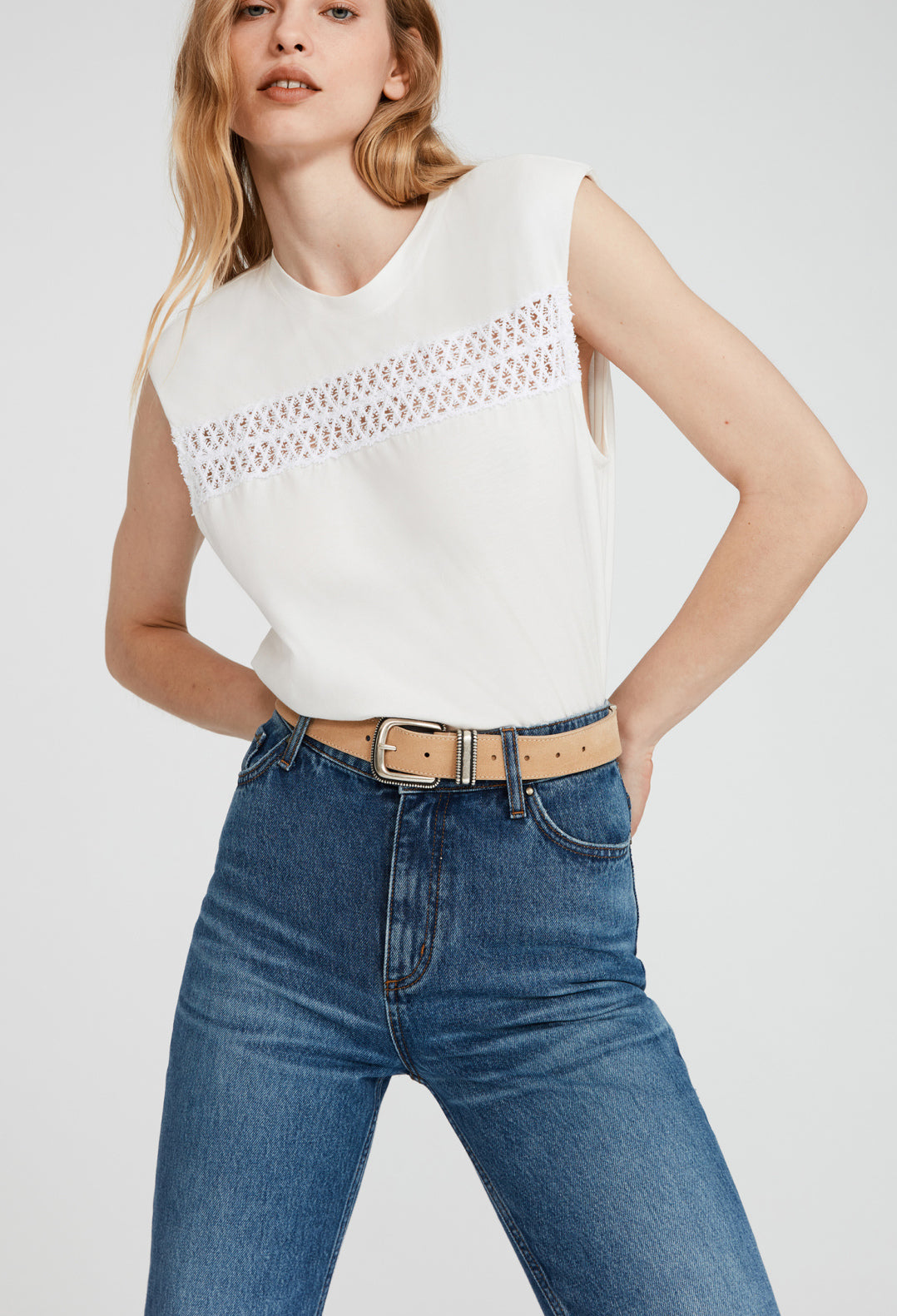 T-shirt coton sans manche Faume - seconde main