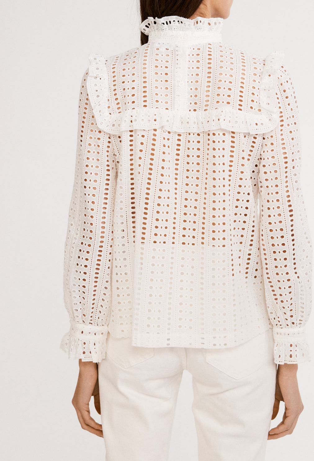 Blouse à broderies anglaises Faume - seconde main