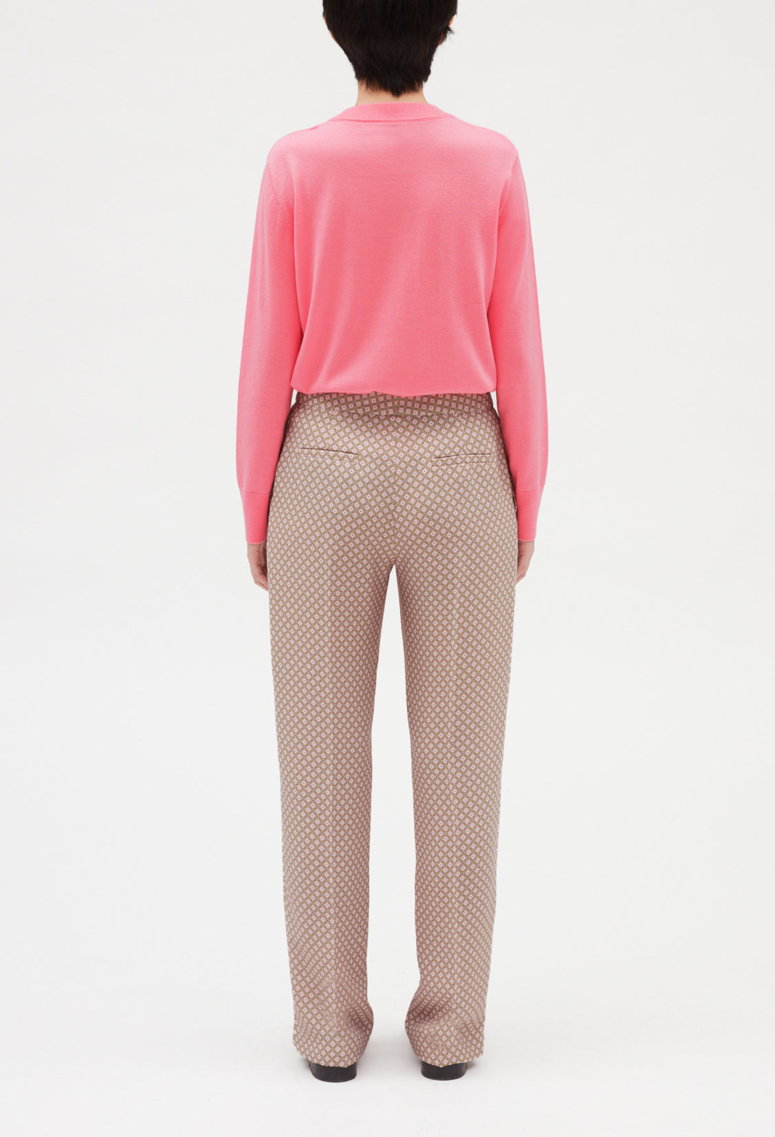Pantalon imprimé rose Faume - seconde main