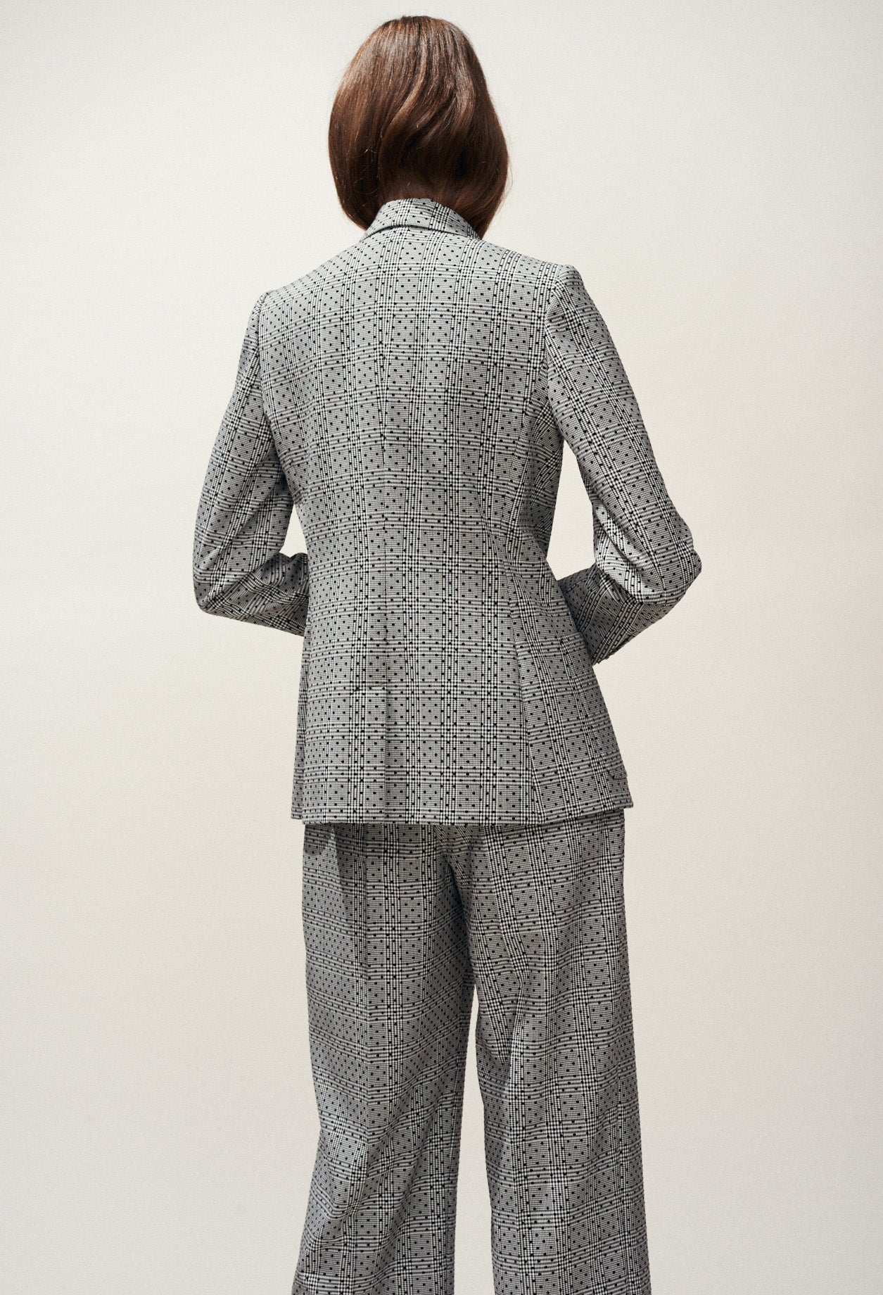 Veste tailleur à pois floqués Faume - seconde main