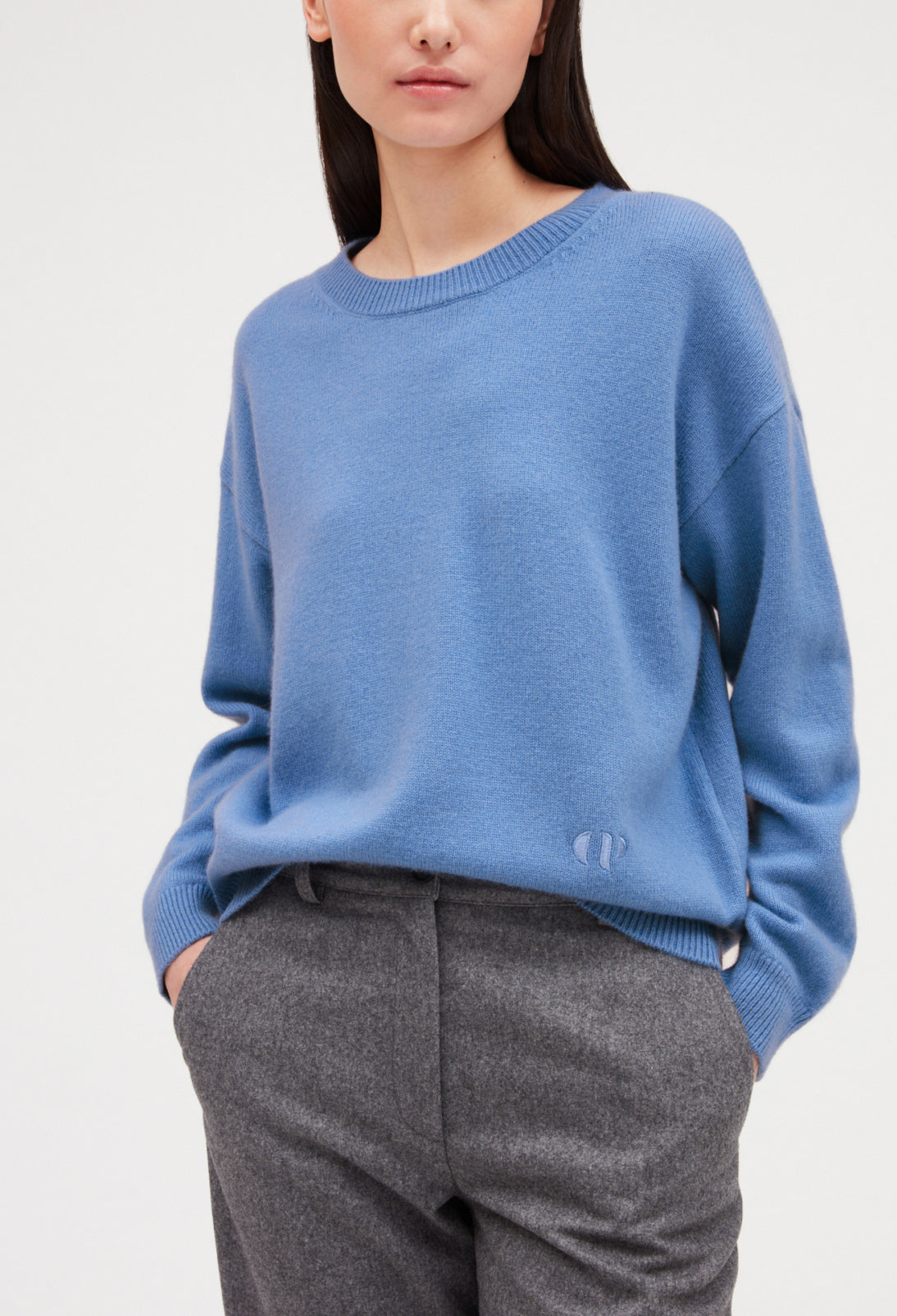 Pull bleu 100% cachemir Faume - seconde main