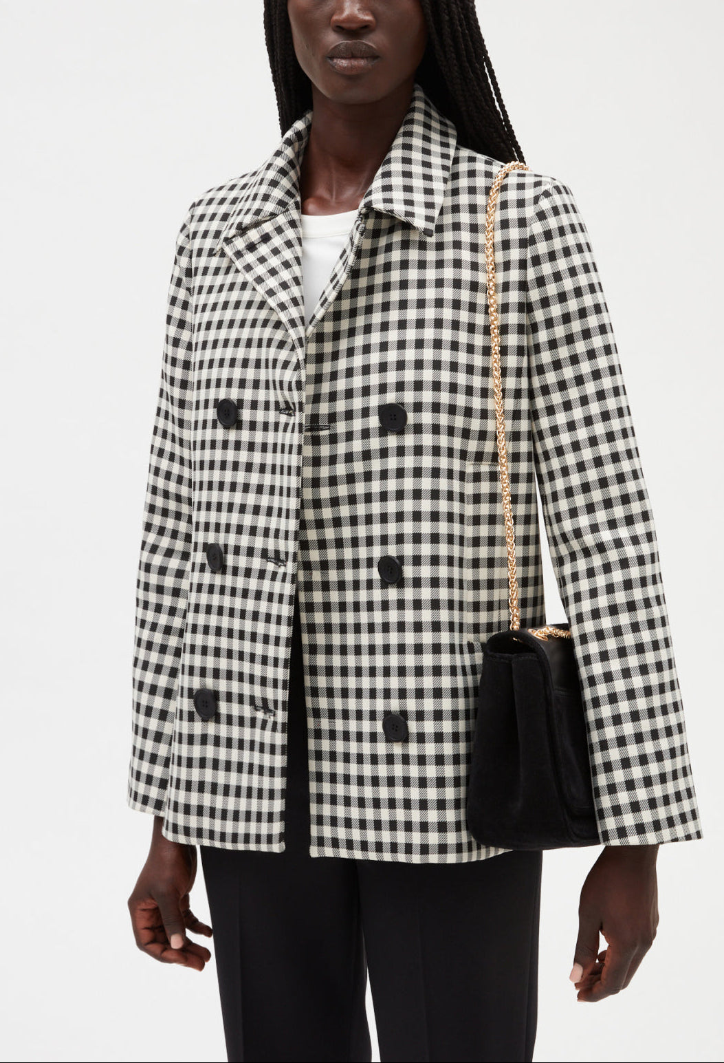 Manteau carreaux bicolore Faume - seconde main