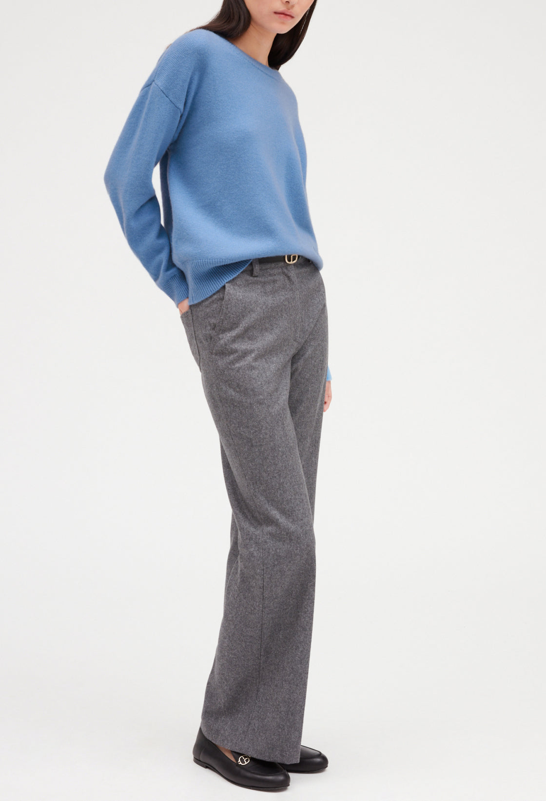 Pull bleu 100% cachemire Faume - seconde main