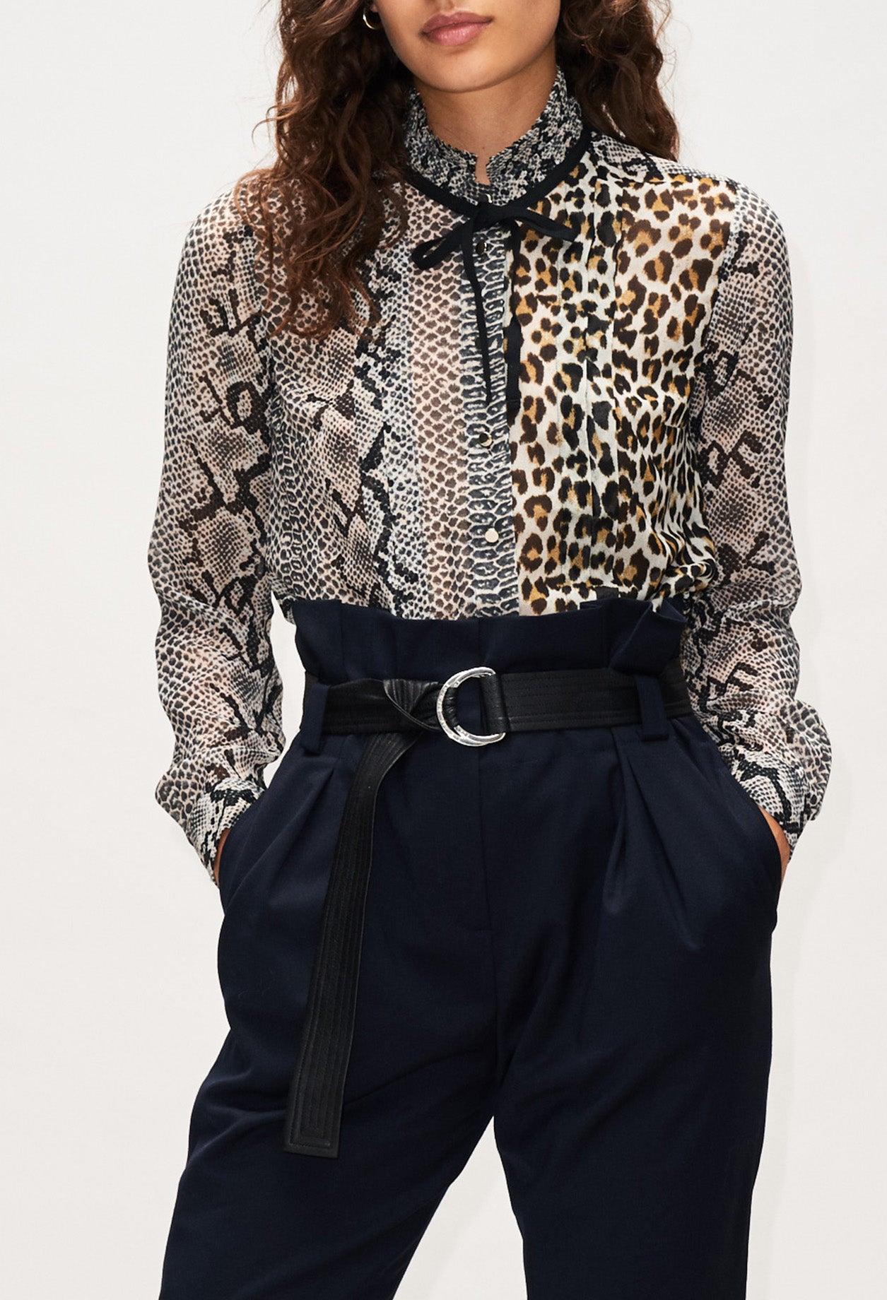 Chemise imprimée léopard Faume - seconde main