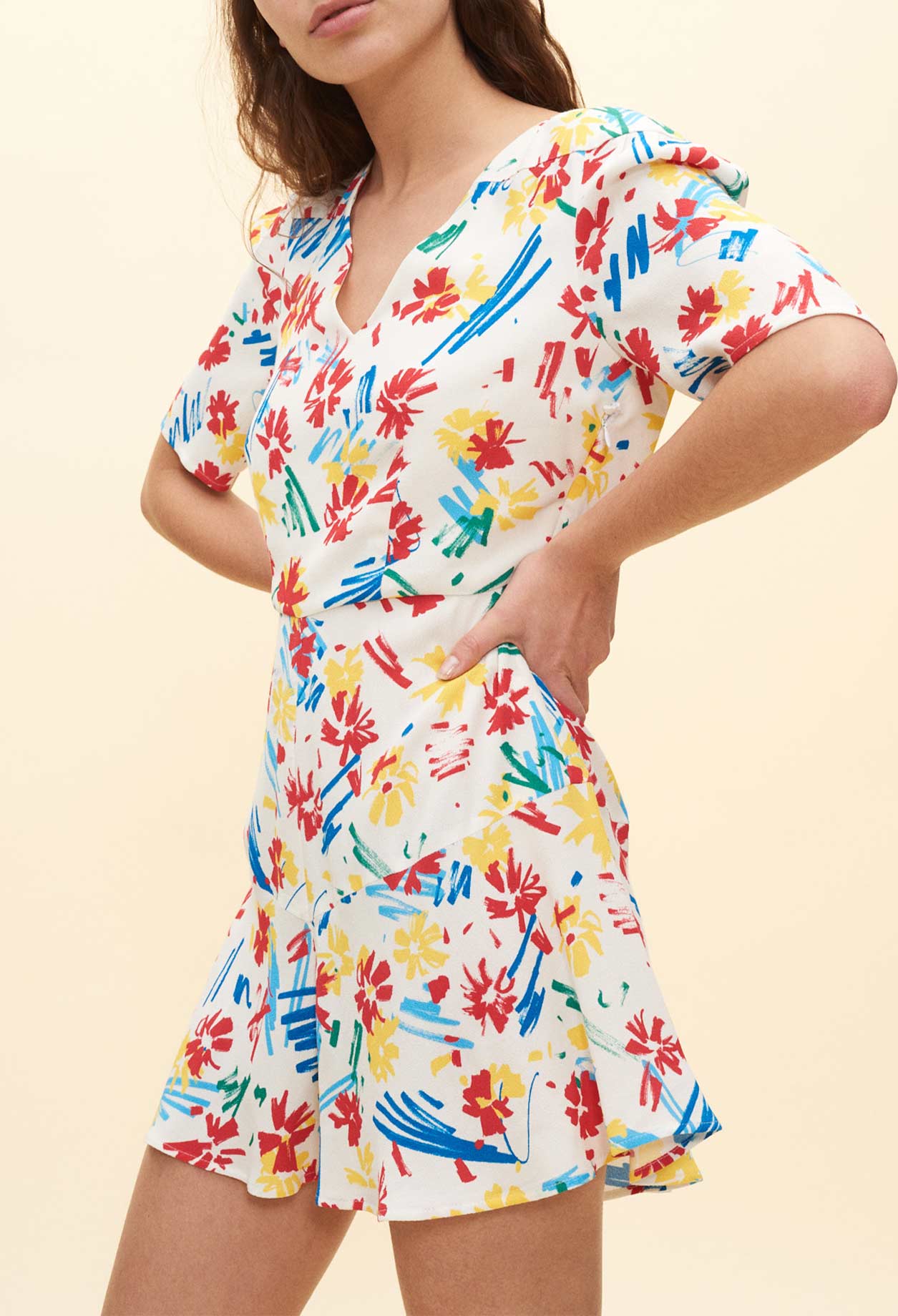 Combi-short à motifs fleuris Faume - seconde main