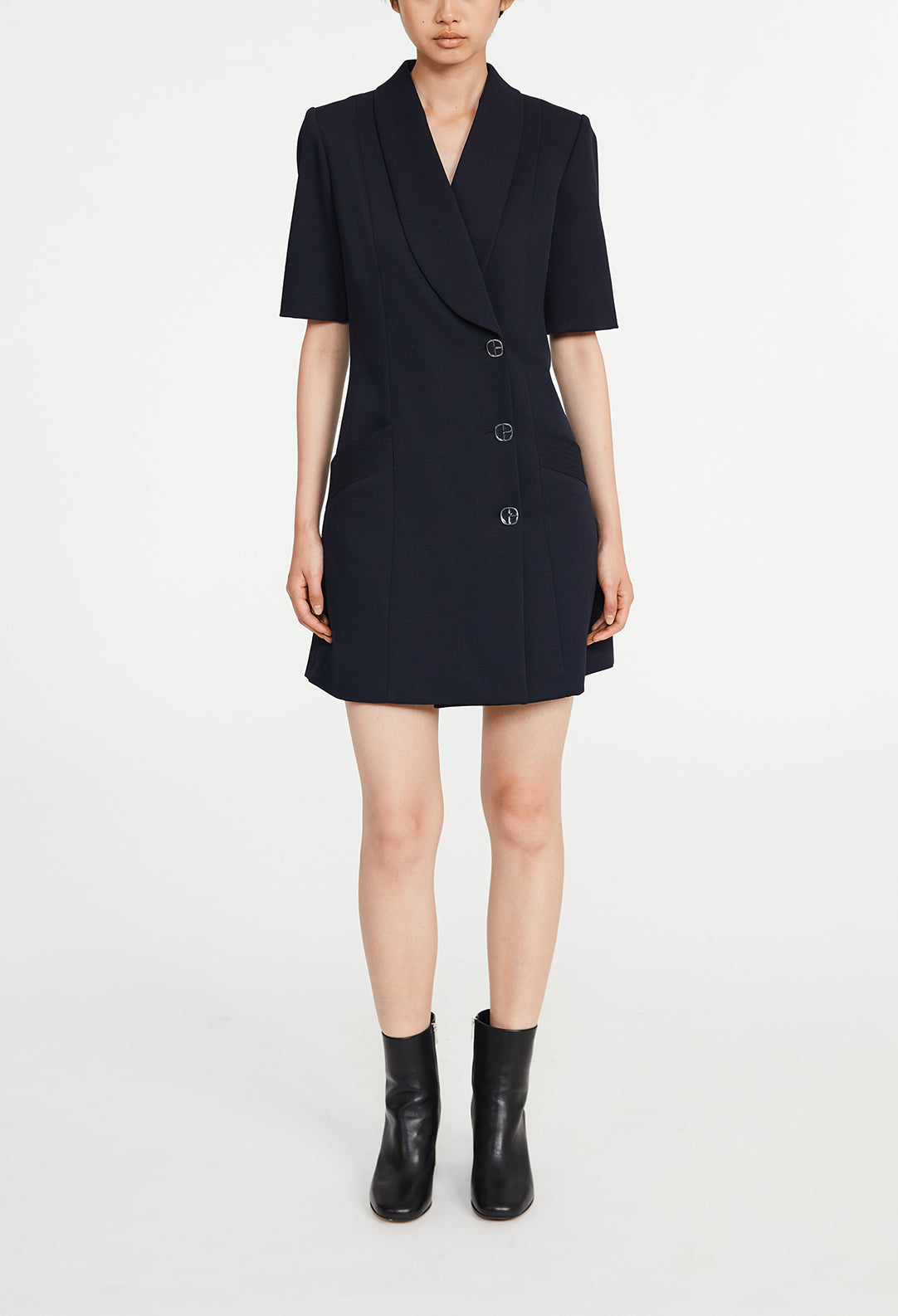 Robe tailleur monogramme marine Faume - seconde main