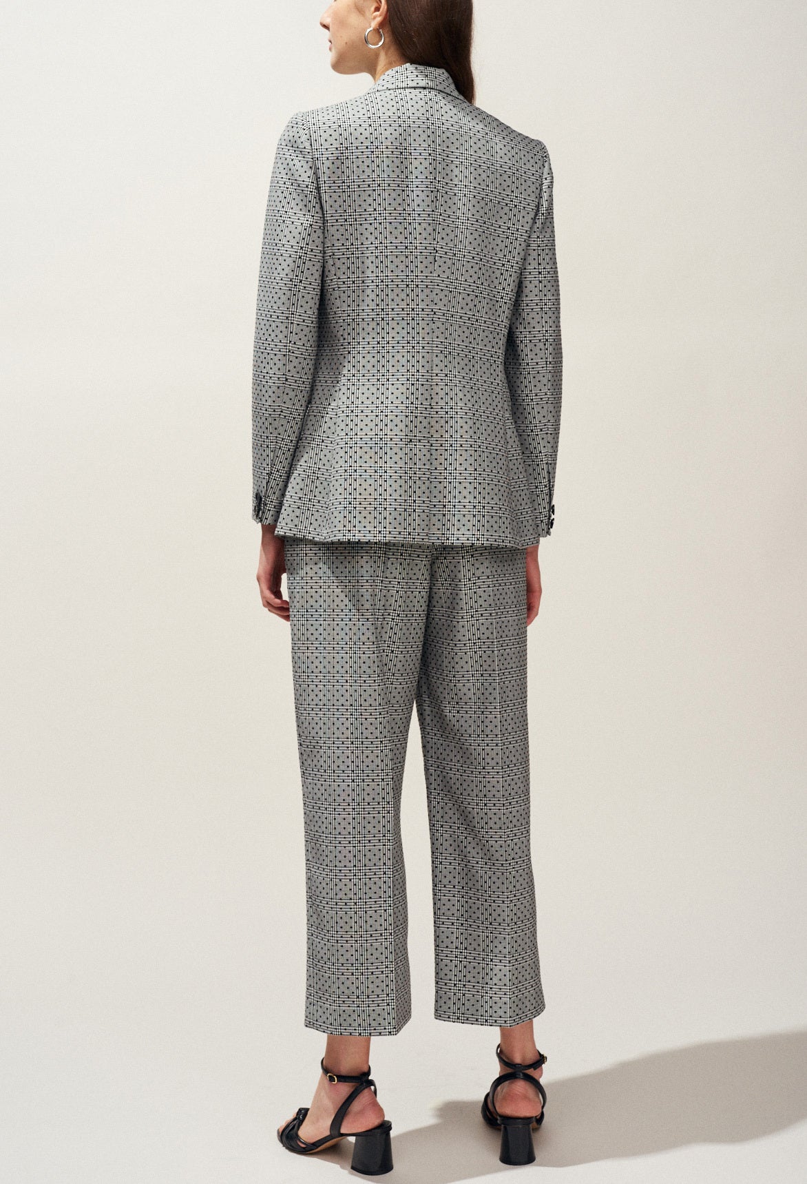 Veste tailleur à pois floqués Faume - seconde main