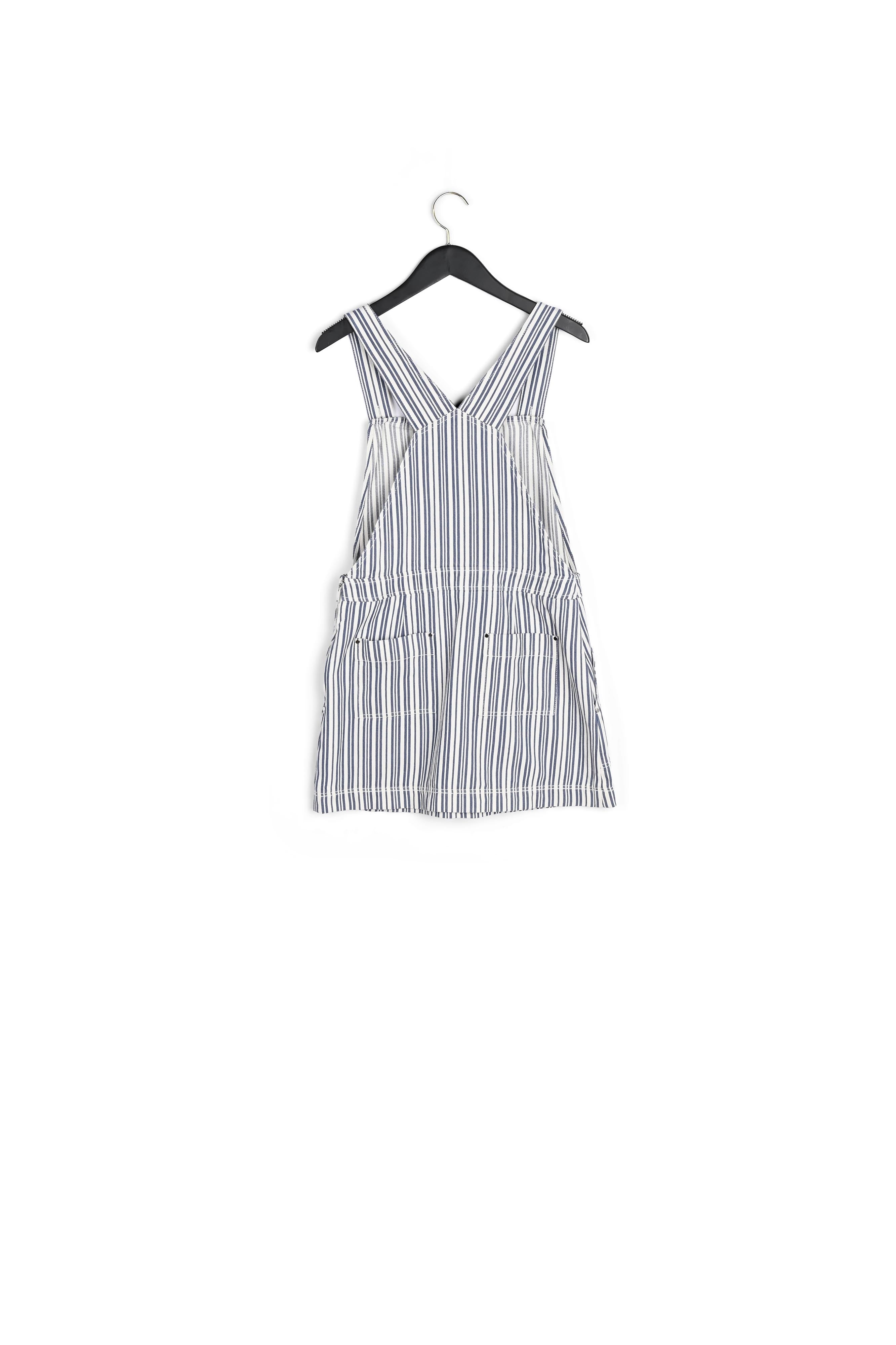 Robe salopette courte denom à rayures Faume - seconde main