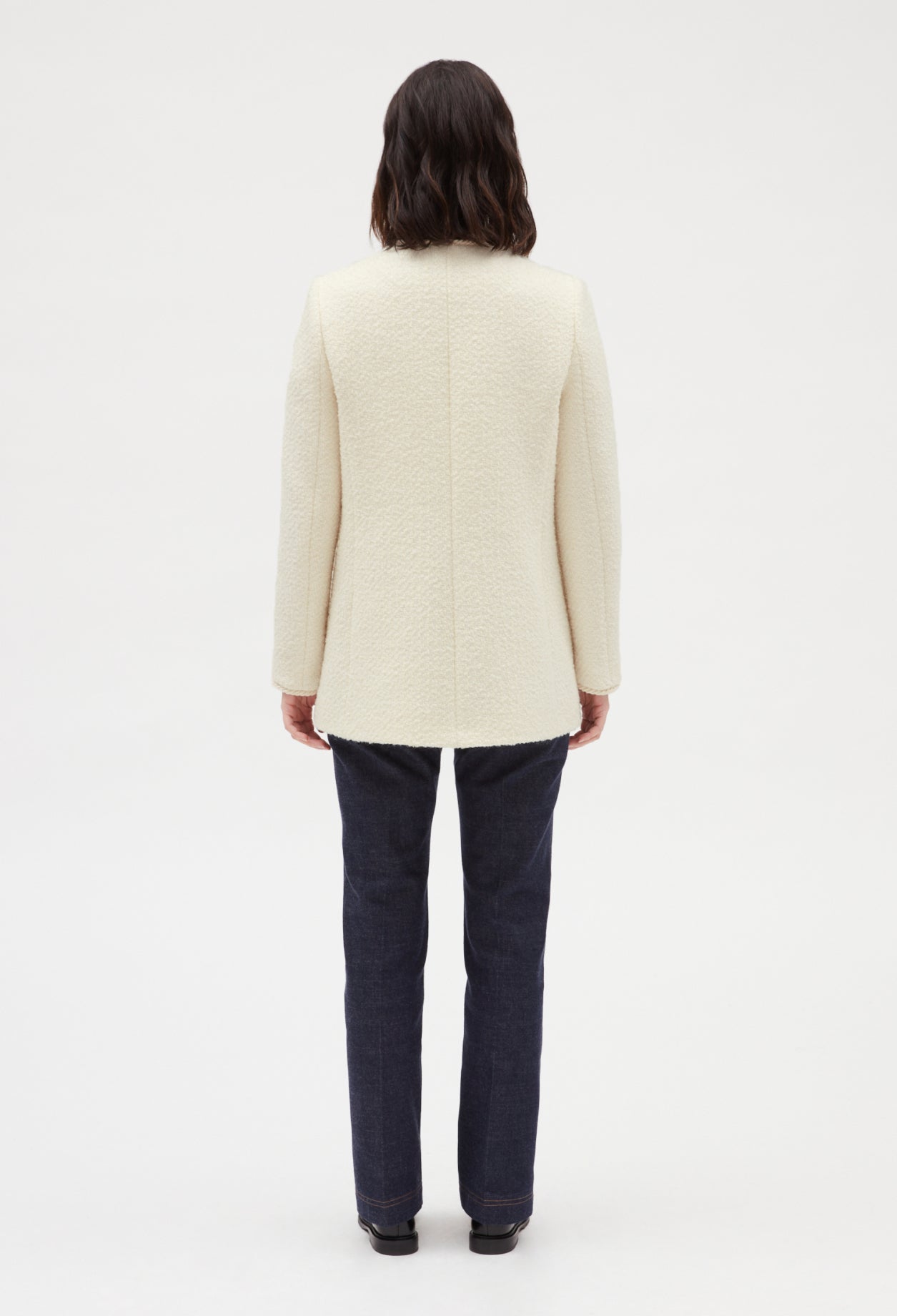 Veste tweed manches longues beige Faume - seconde main