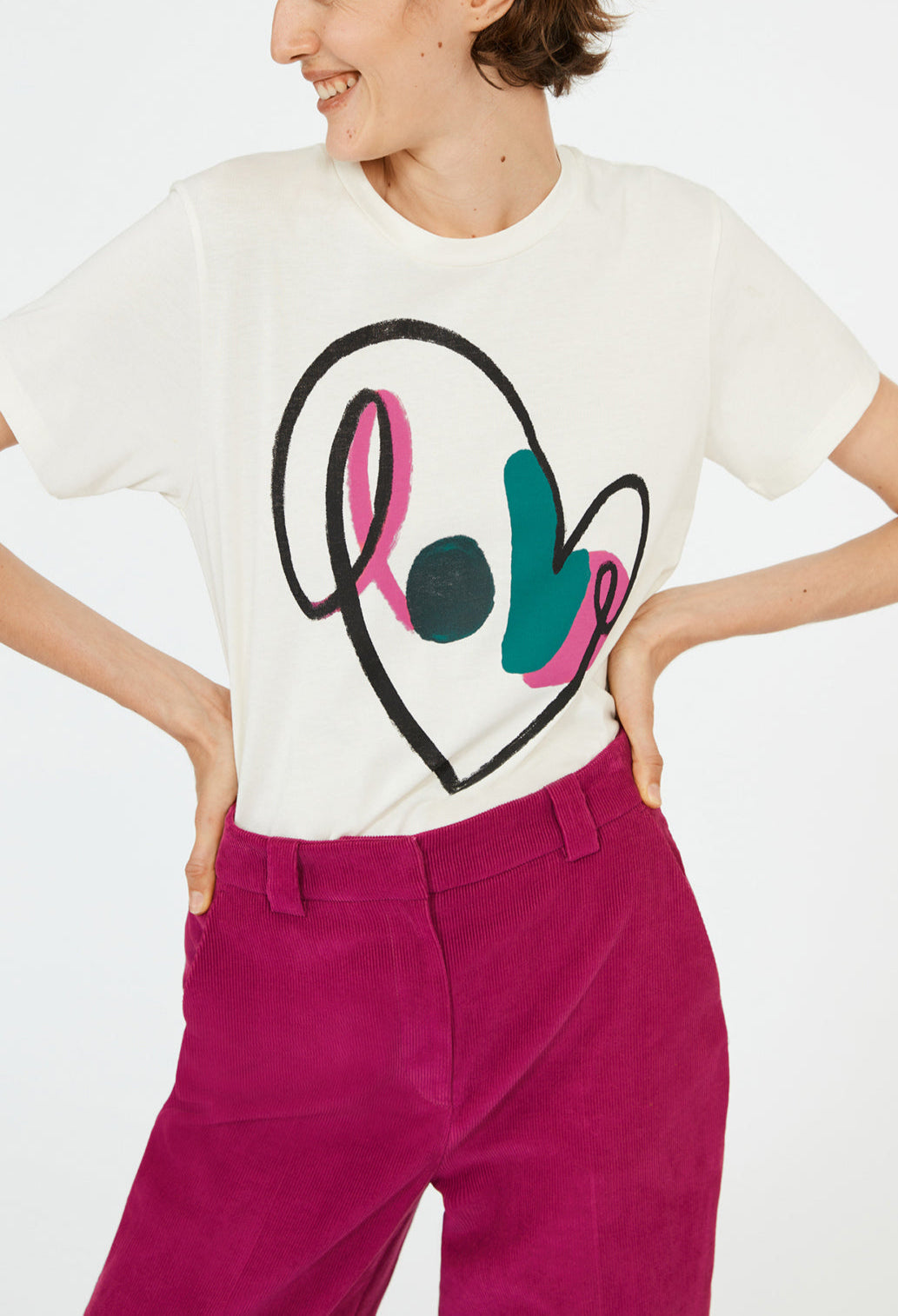 T-shirt manches courtes coeur Faume - seconde main