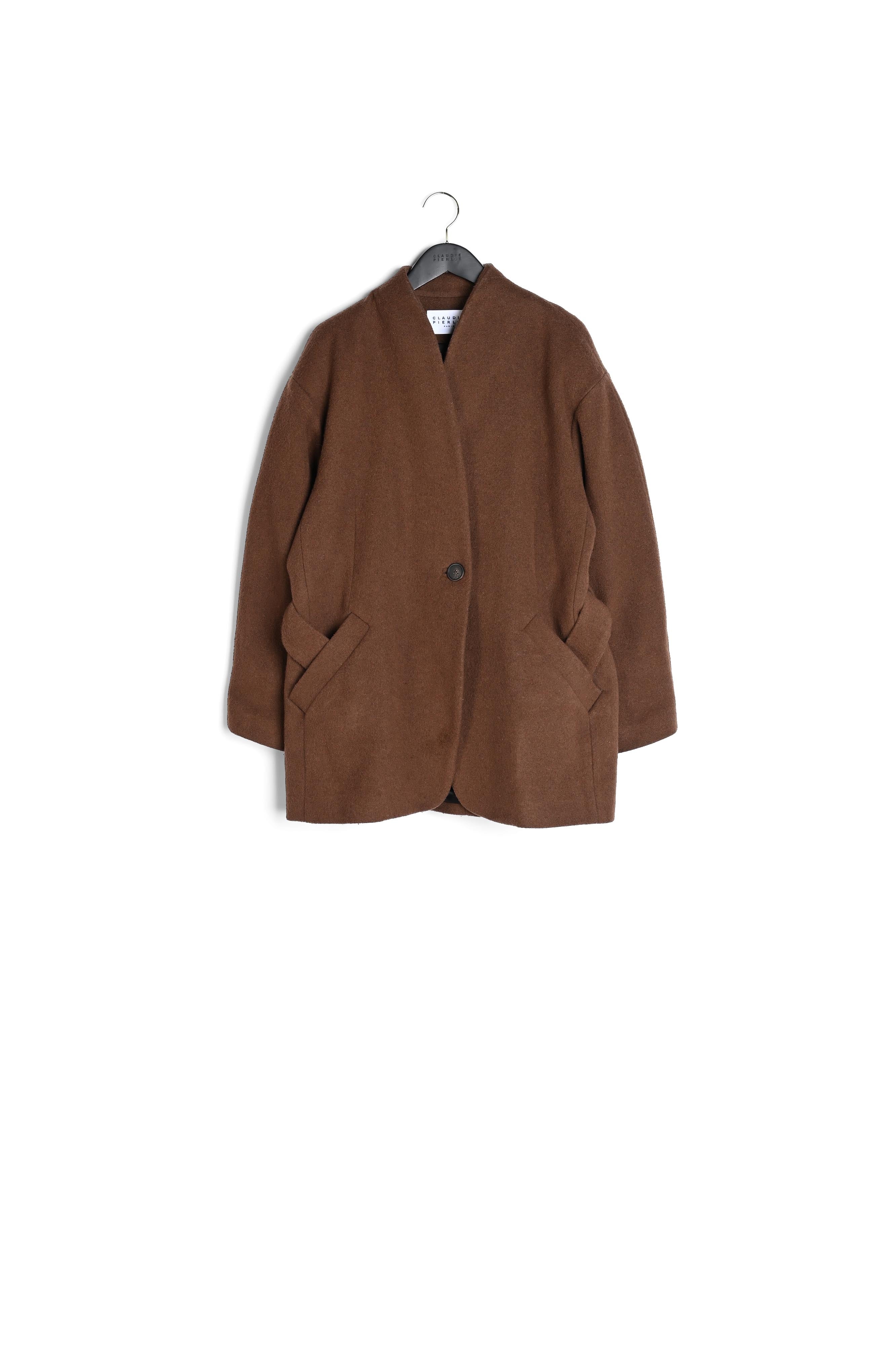 Veste en laine ceinturée Faume - seconde main