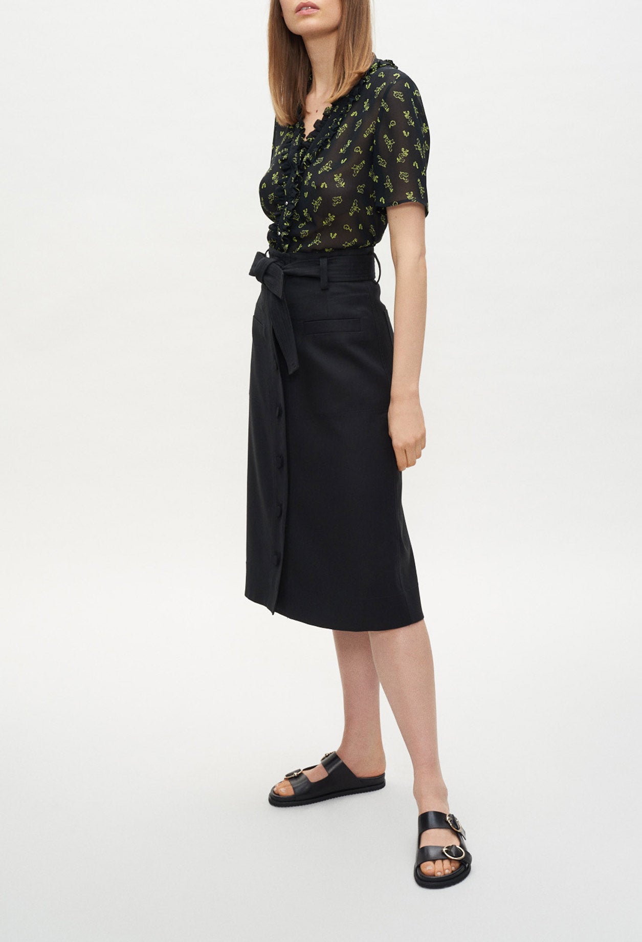 Chemisier imprimé à manches courtes Faume - seconde main