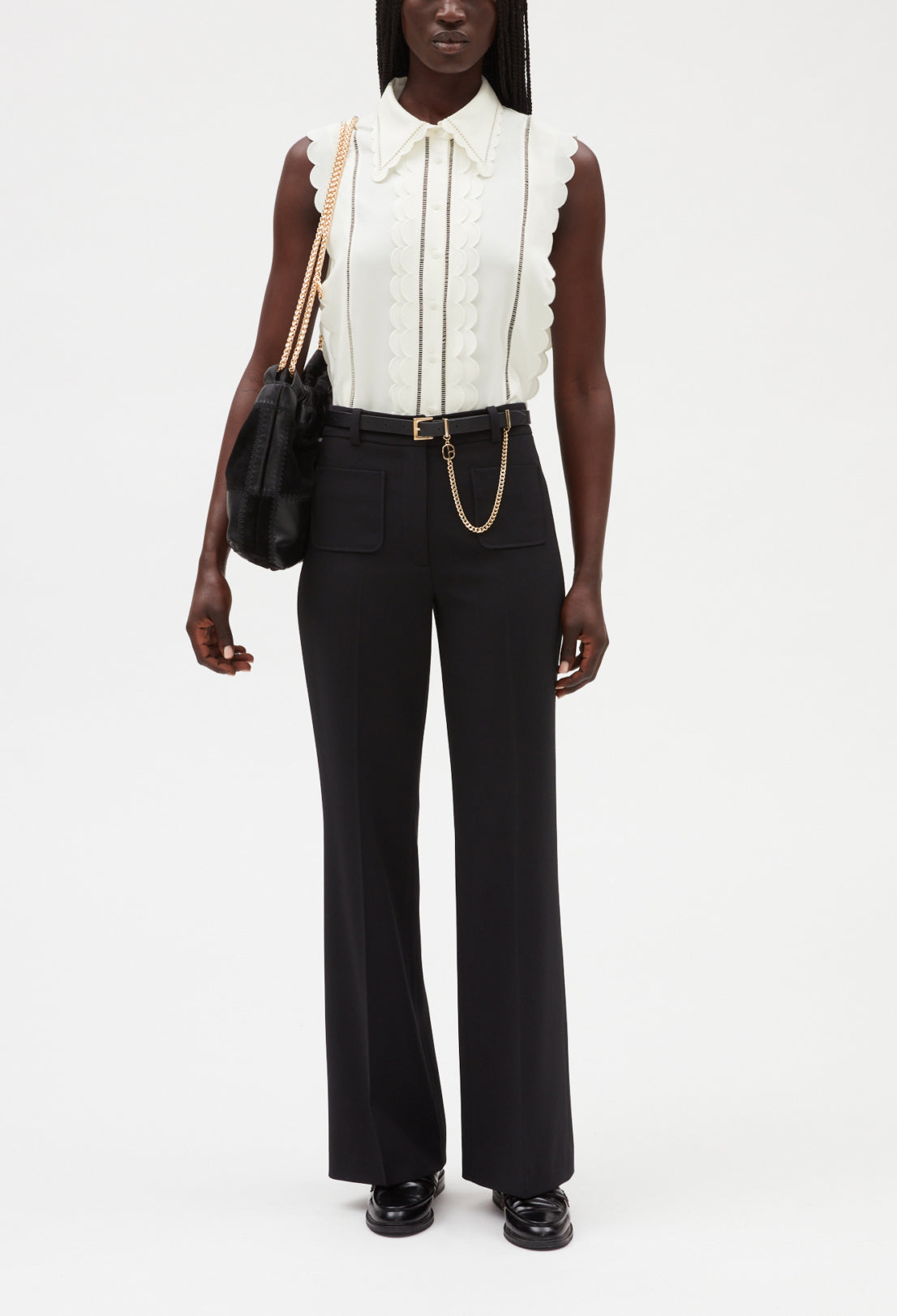 Chemise festonnée sans manches Faume - seconde main