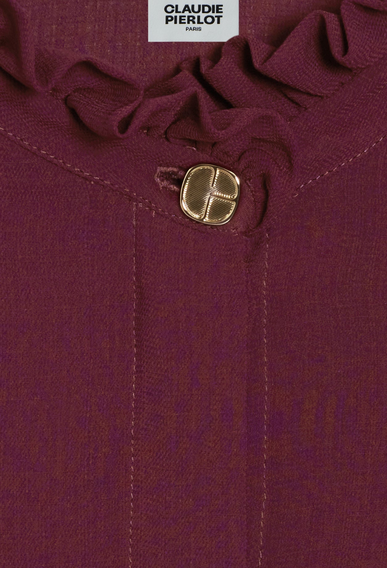 Chemise bordeaux iconique à col Faume - seconde main