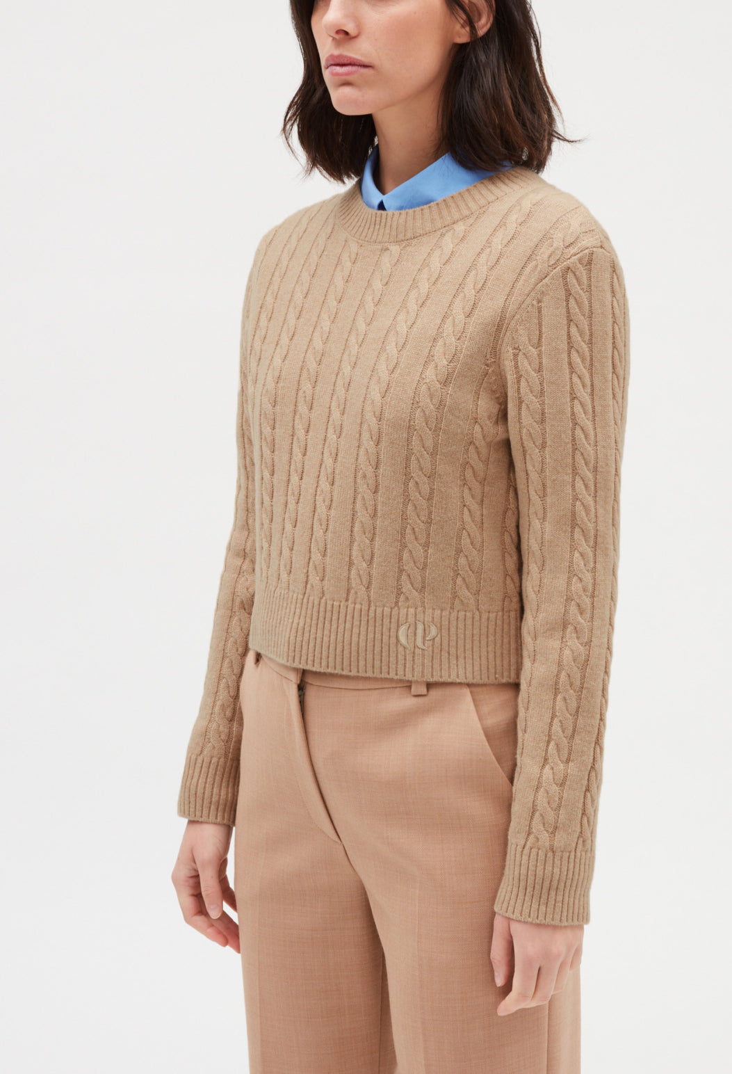 Pull court maille torsadée Faume - seconde main