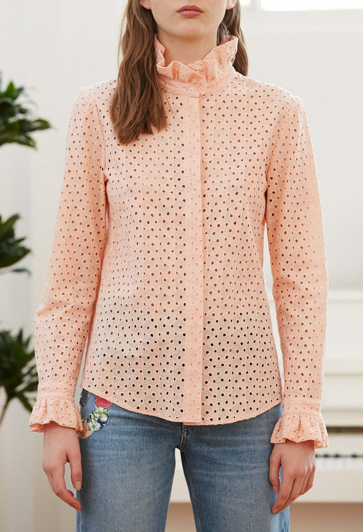 CHEMISE COLOMBE BRODEE Faume - seconde main