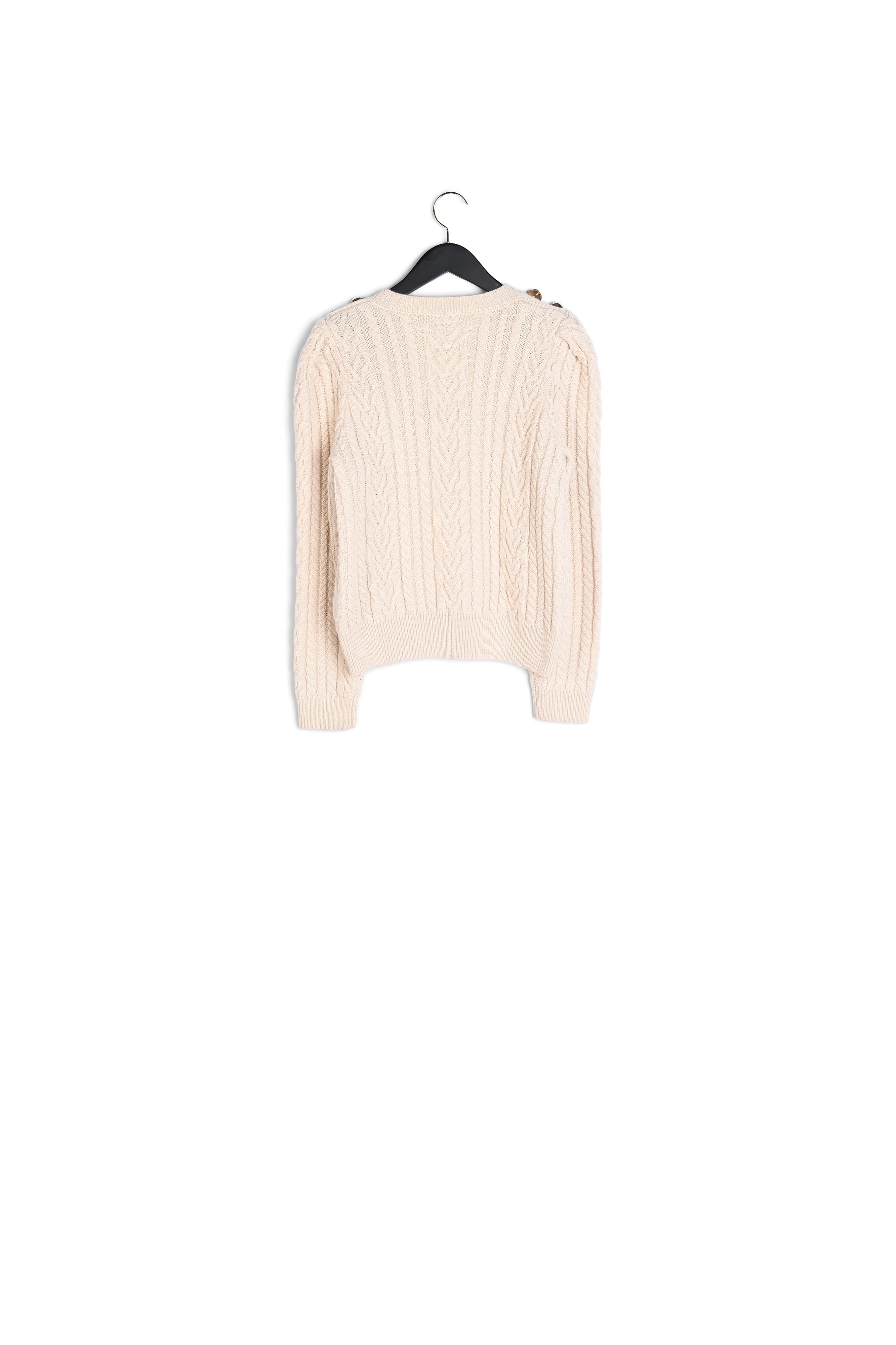 Pull court en maille torsadée Faume - seconde main