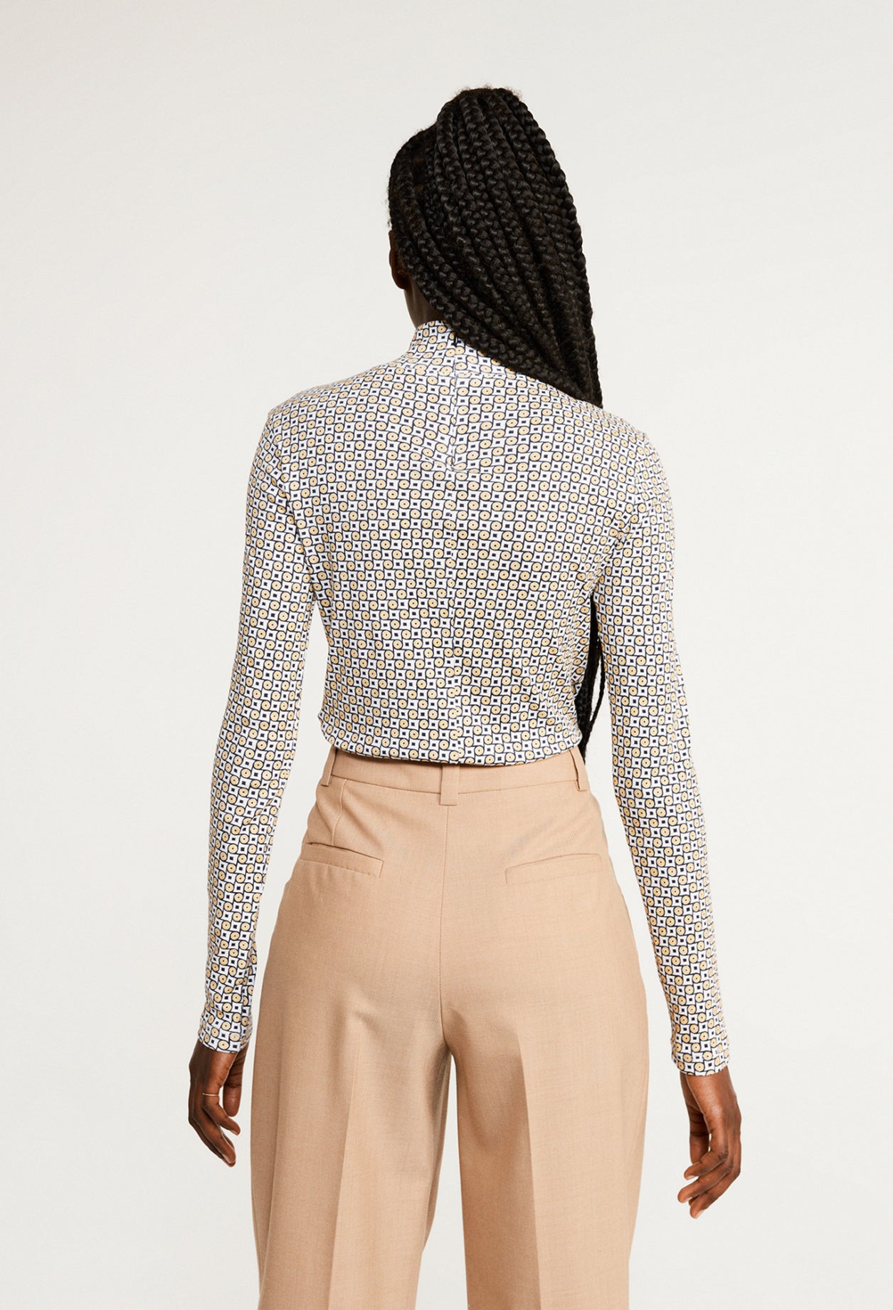 Top imprimé en coton biologique Faume - seconde main