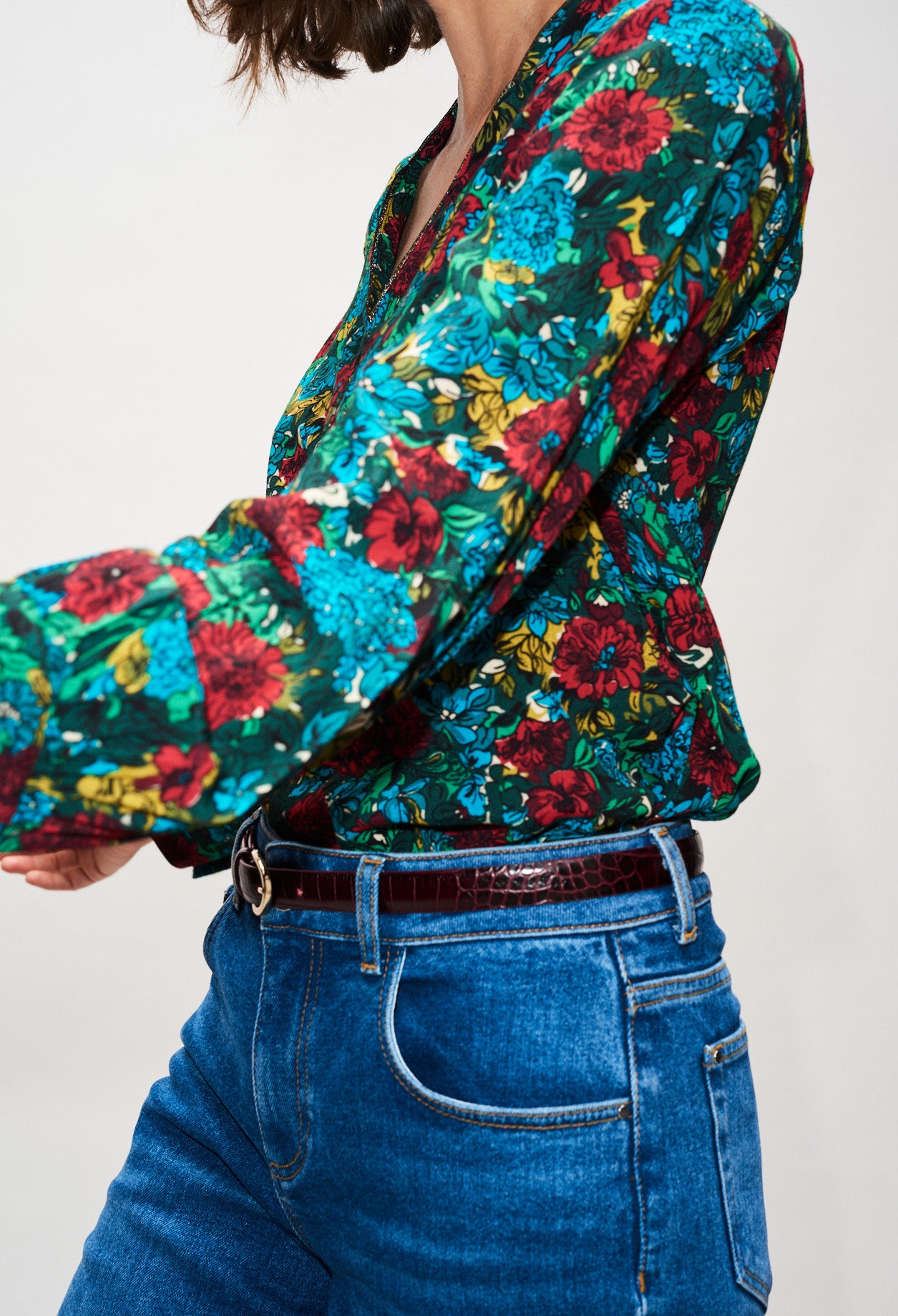 Top imprimé fleuri Faume - seconde main