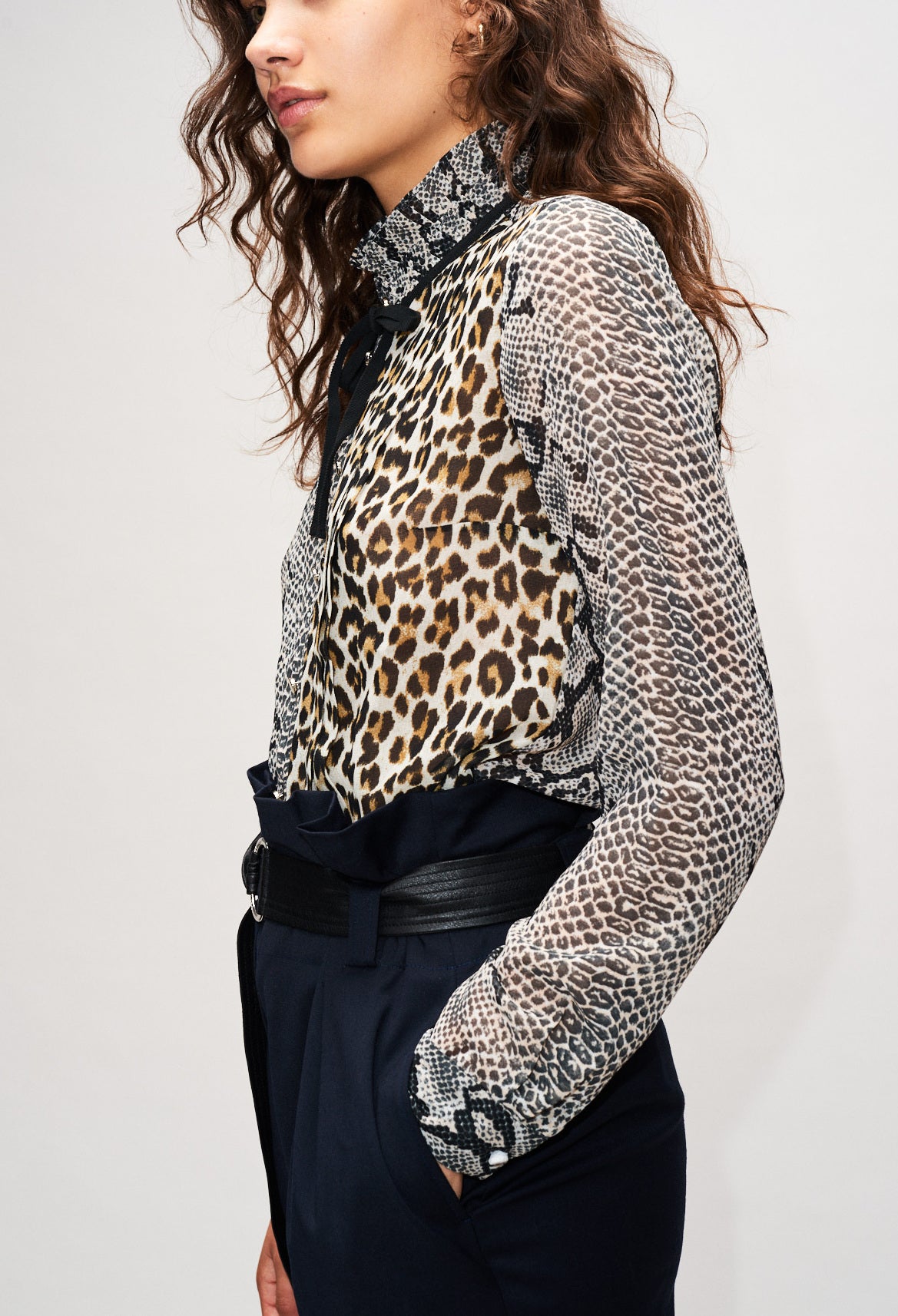 Chemise imprimée léopard Faume - seconde main