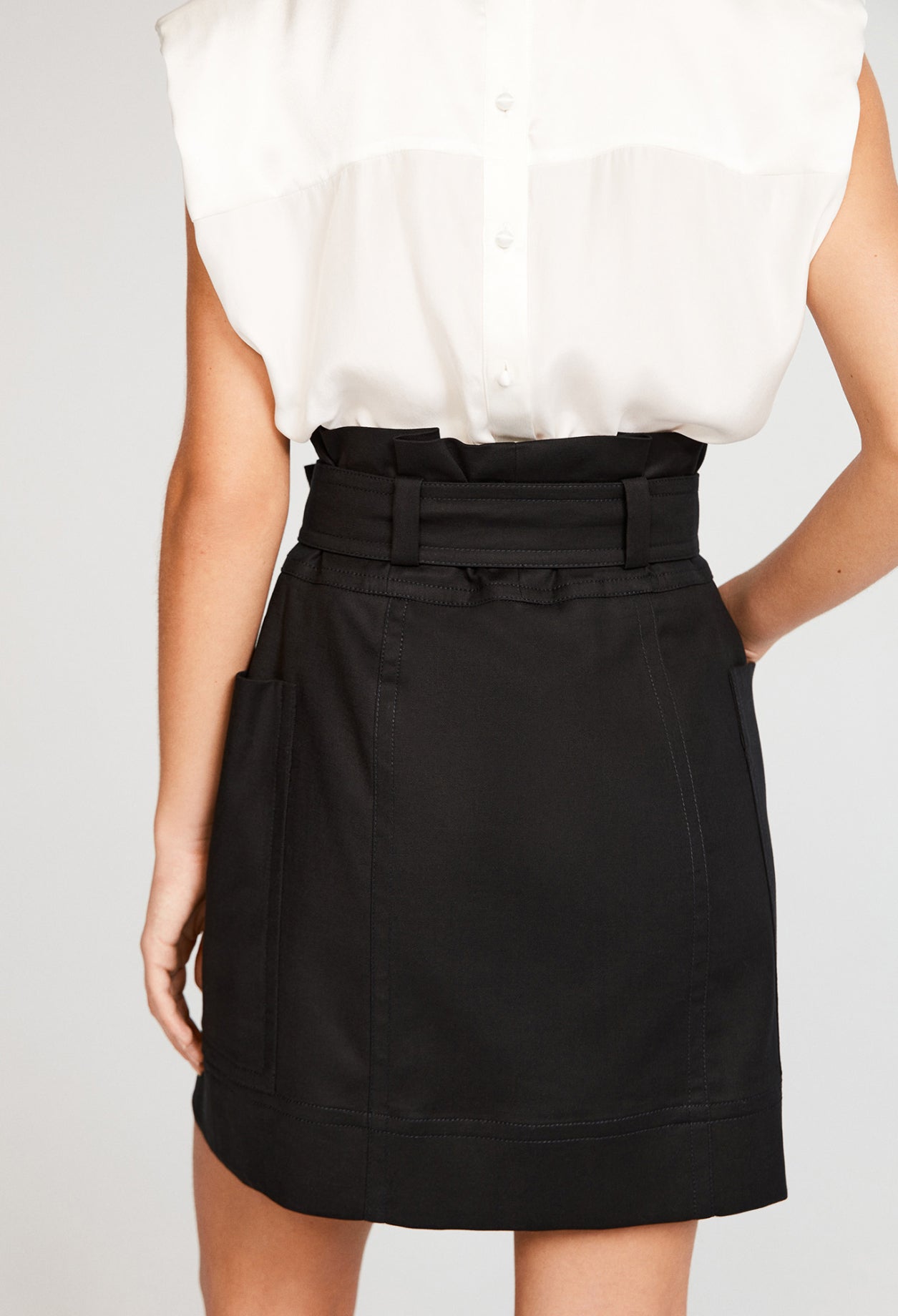 Jupe droite ceinturée Faume - seconde main