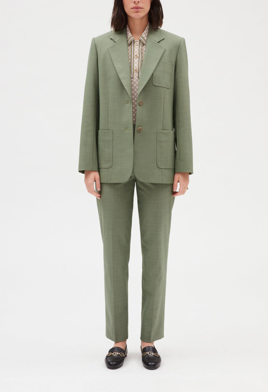 Veste tailleur kaki Faume - seconde main