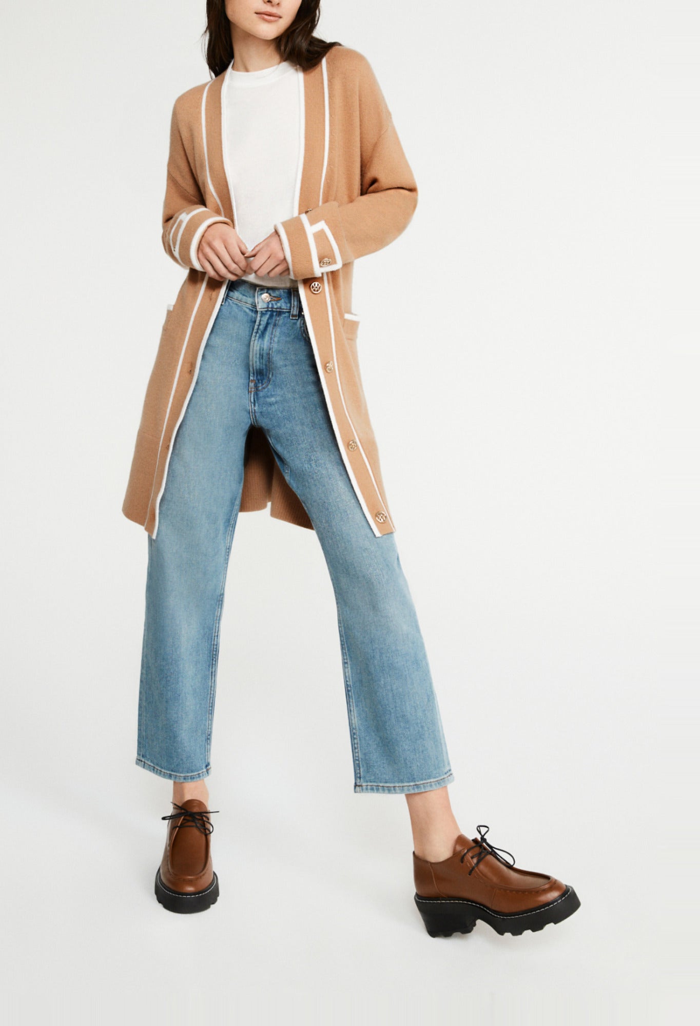 Cardigan en laine durable Claudie Cares Faume - seconde main