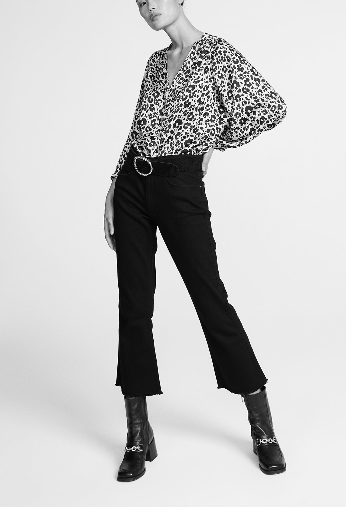 Blouse évasée léopard Faume - seconde main