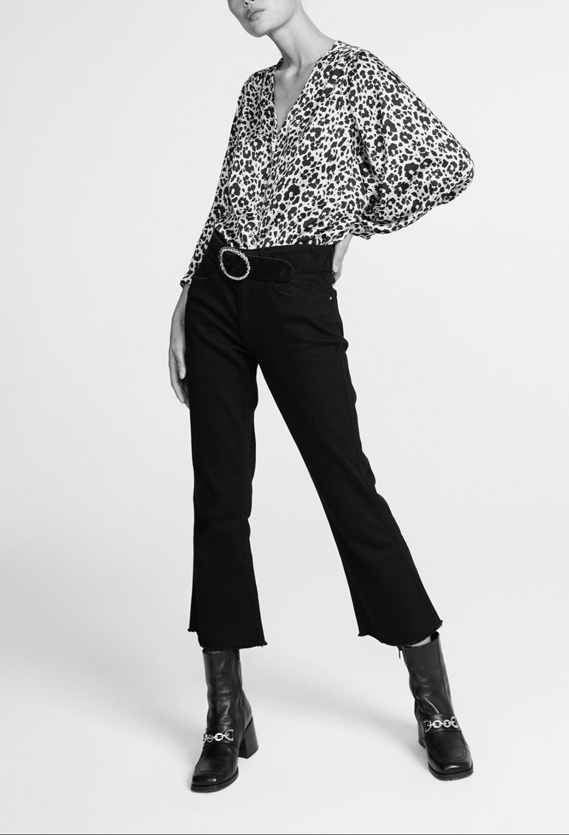 Blouse évasée léopard Faume - seconde main