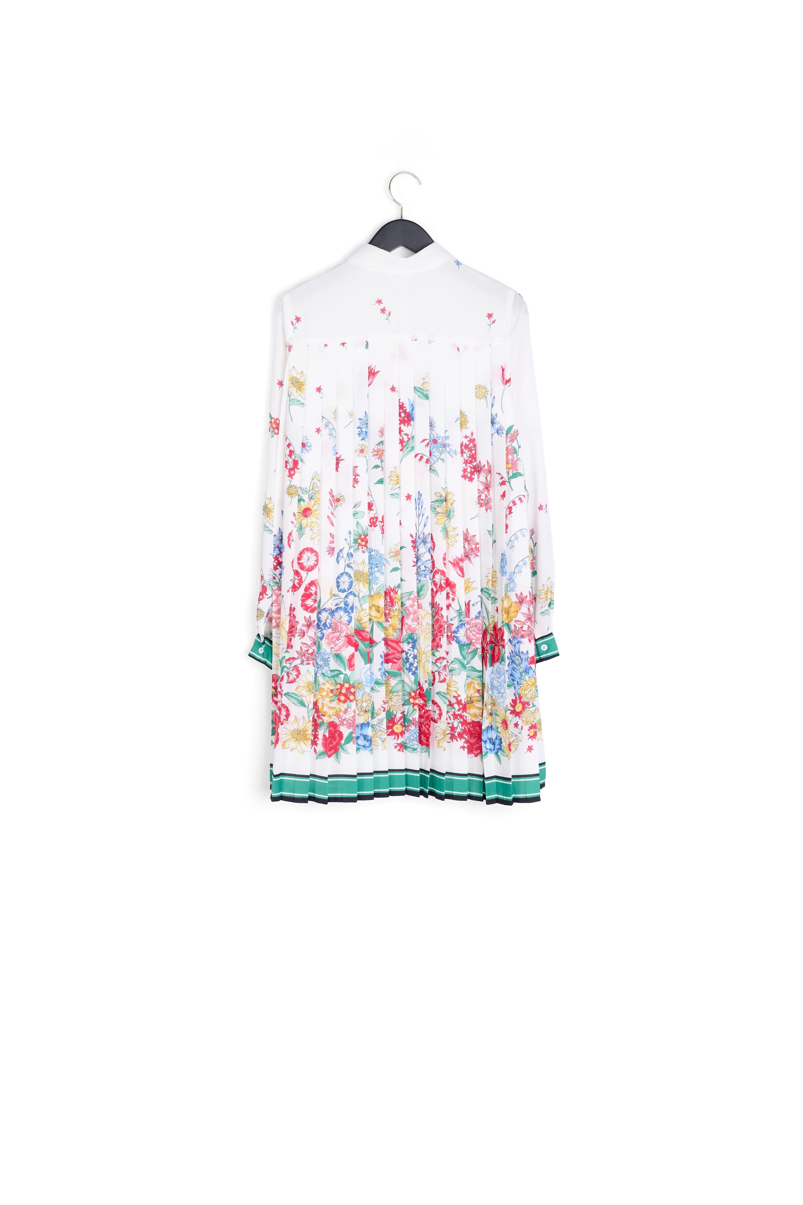 Robe chemise plissée imprimé fleur Faume - seconde main