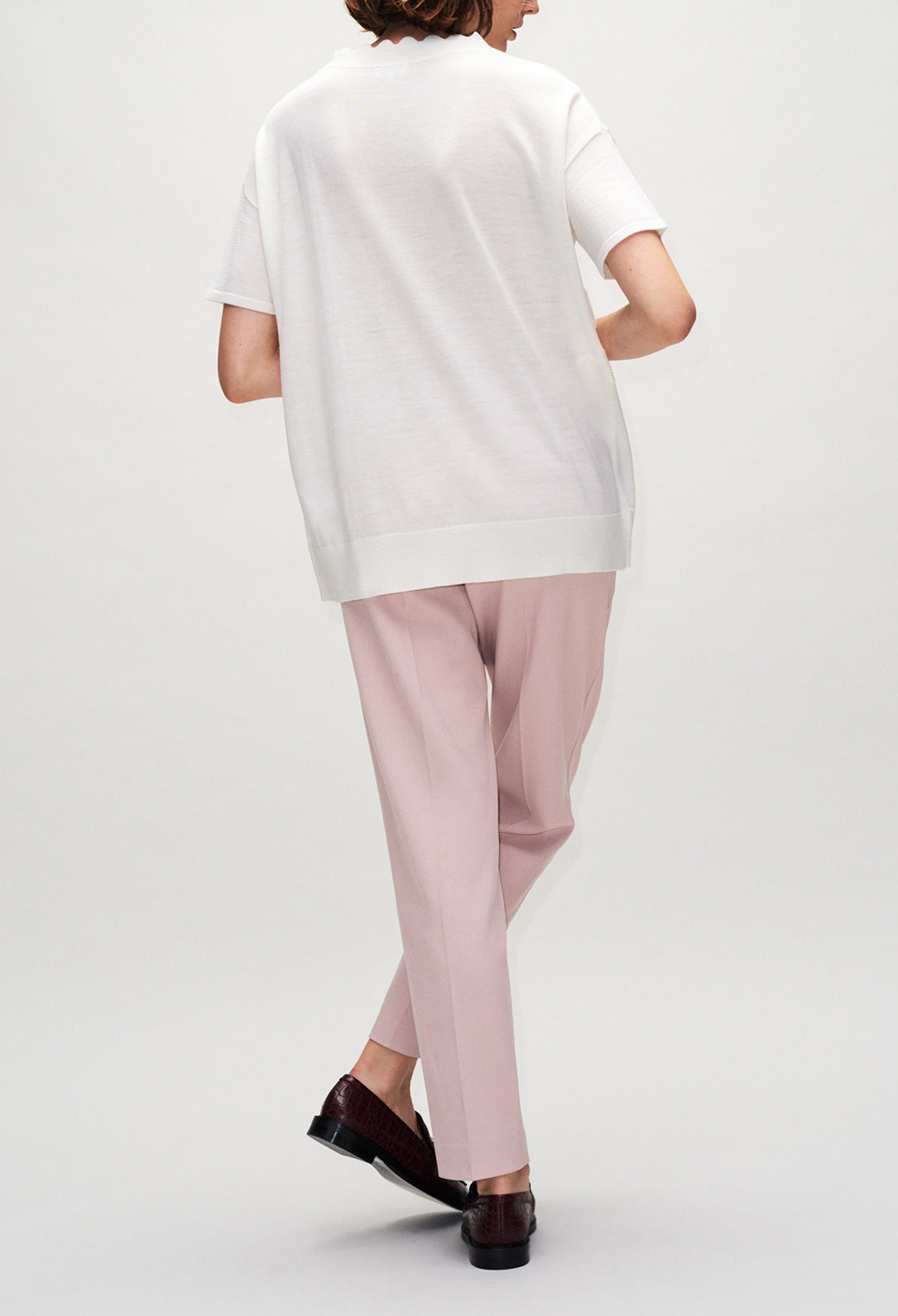 Pull détail dentelle col V Faume - seconde main