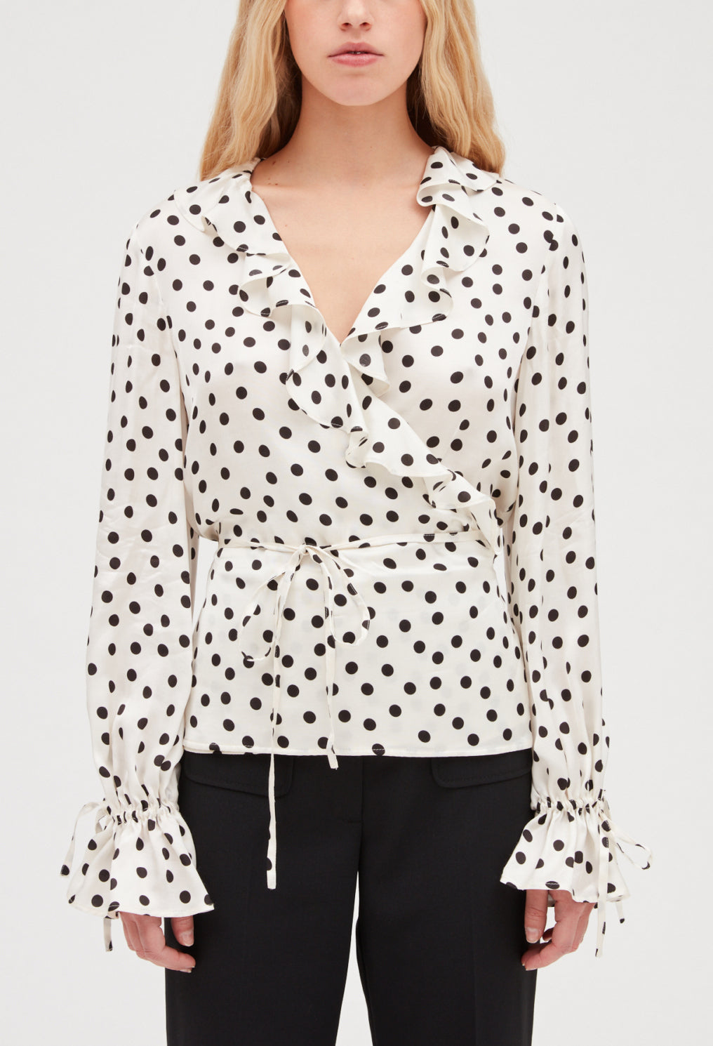 Blouse volantée pois Faume - seconde main