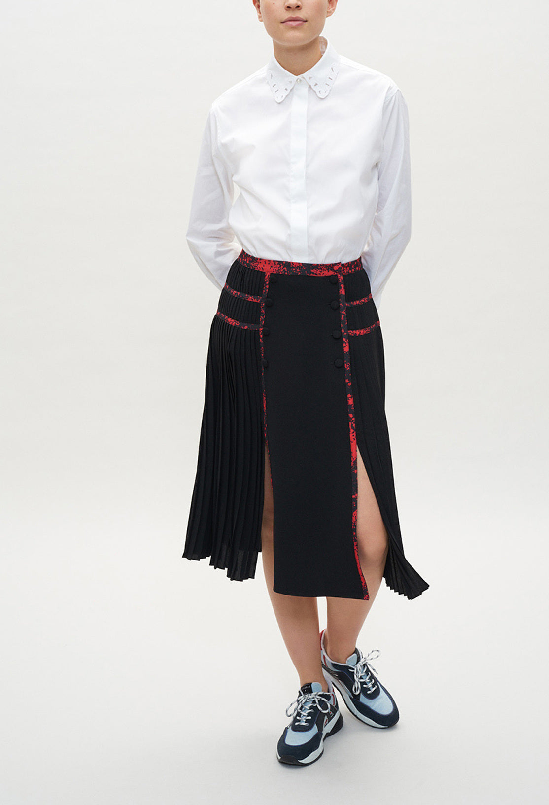 Jupe mi-longue noire Faume - seconde main